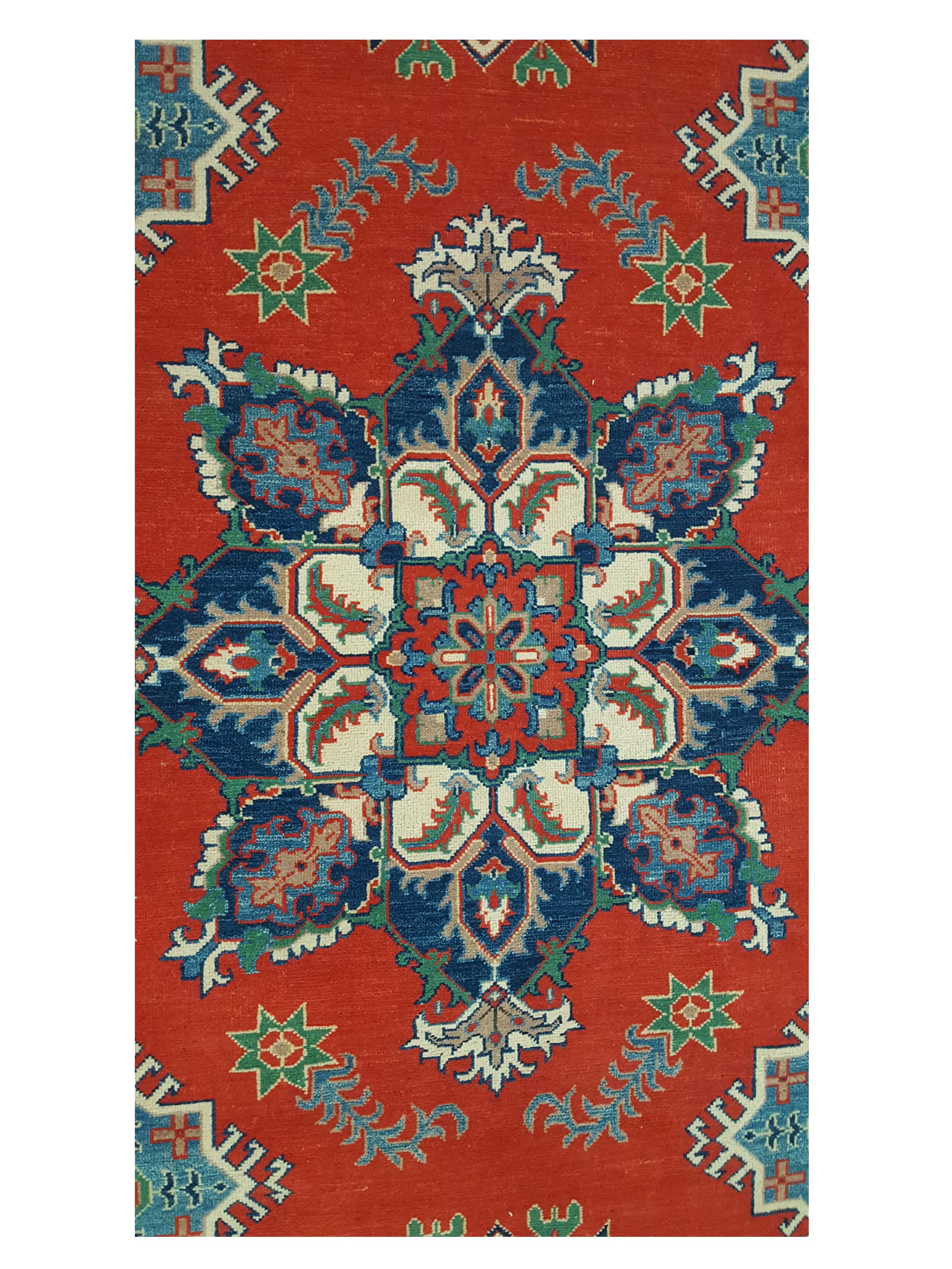 Kazak Hand Knotted Red 9x12 - Image 5 of 6