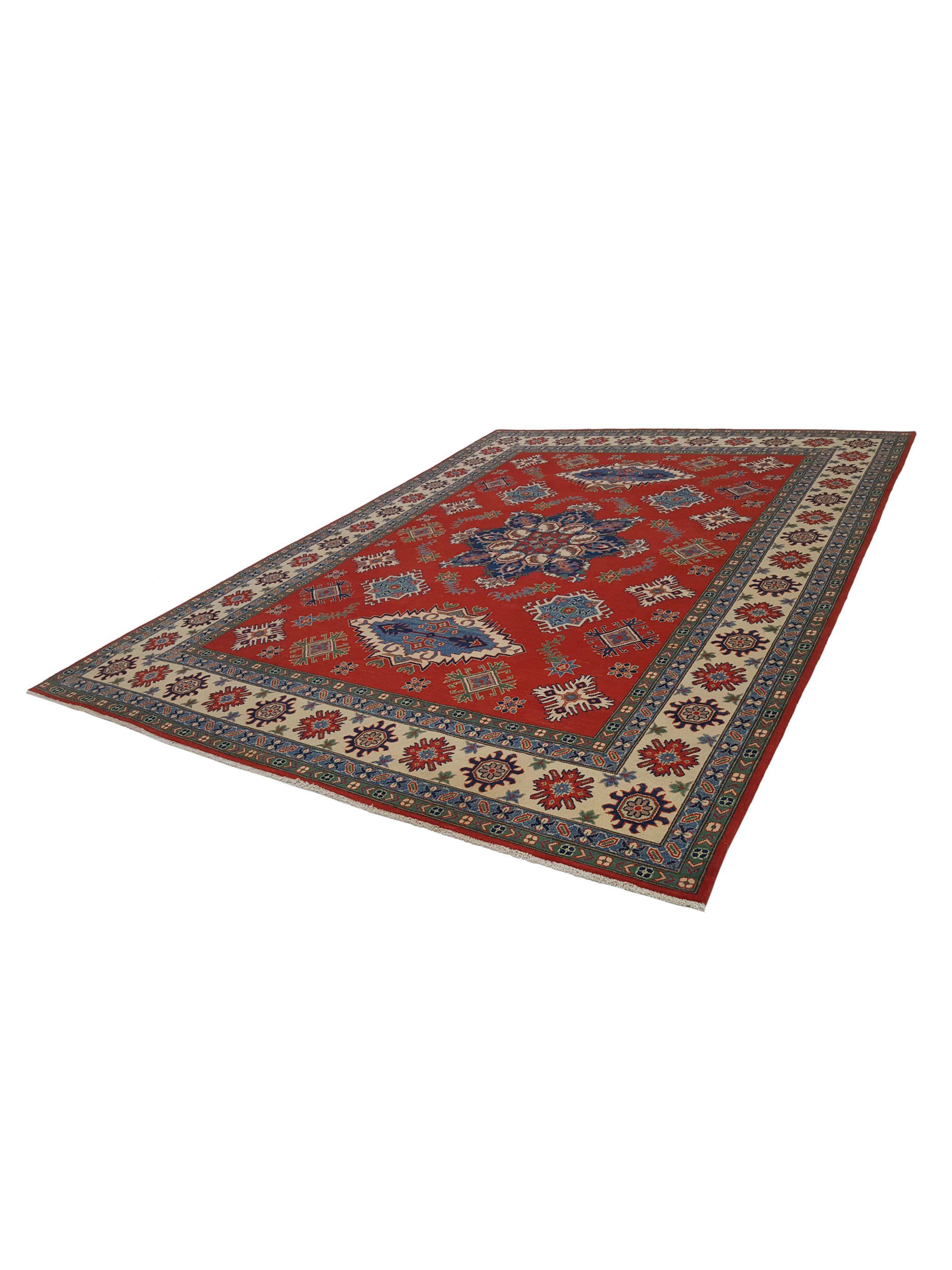Kazak Hand Knotted Red 9x12 - Image 6 of 6