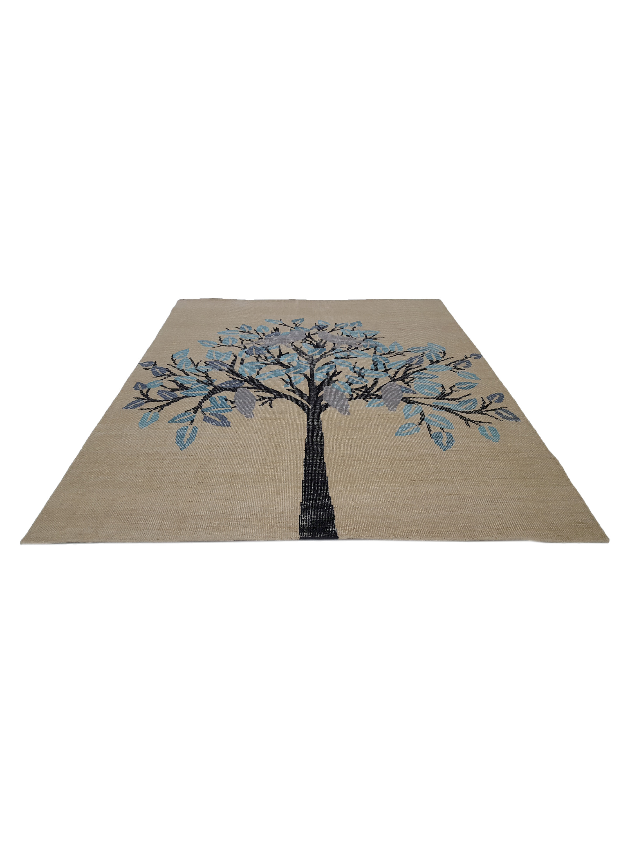 Vintage Tree Of  Life Hand Knotted Ivory 8x10 - Image 2 of 6