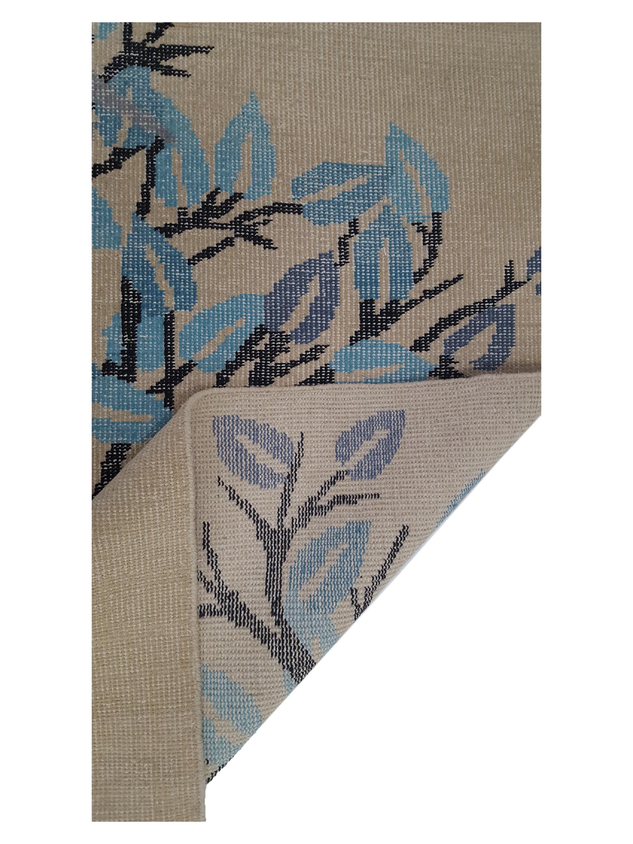 Vintage Tree Of  Life Hand Knotted Ivory 8x10 - Image 3 of 6