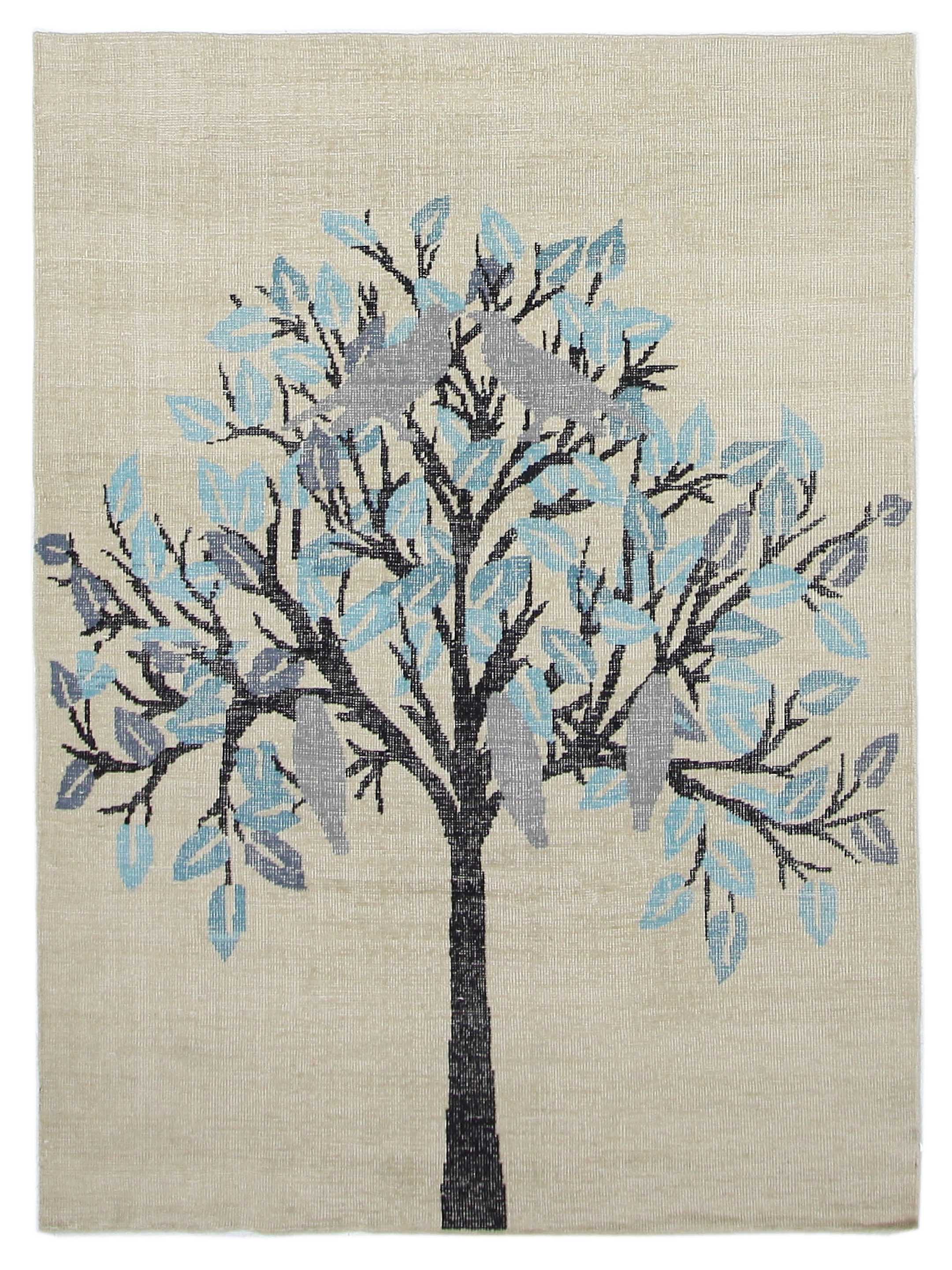 Vintage Tree Of  Life Hand Knotted Ivory 8x10