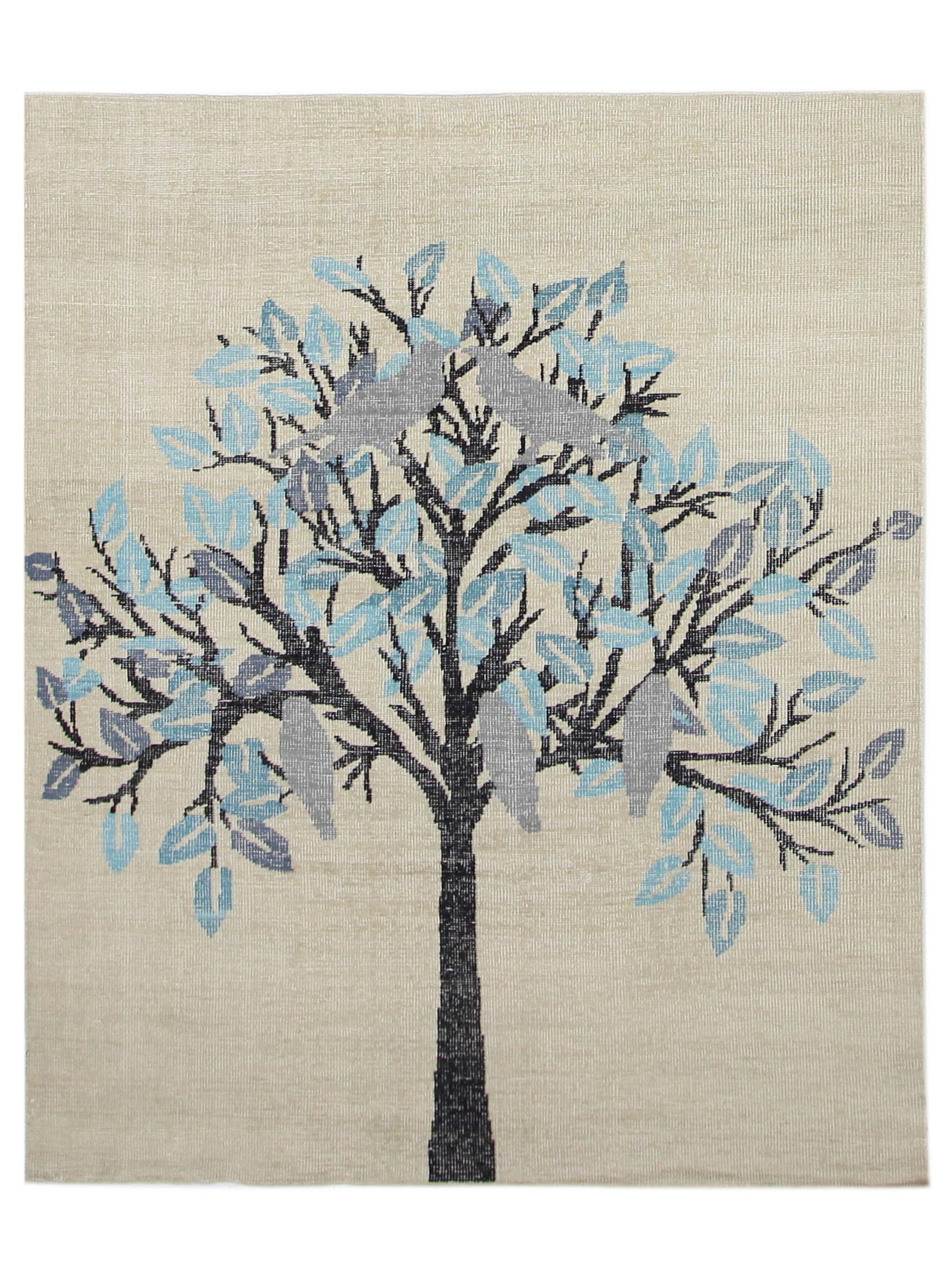 Vintage Tree Of  Life Hand Knotted Ivory 8x10