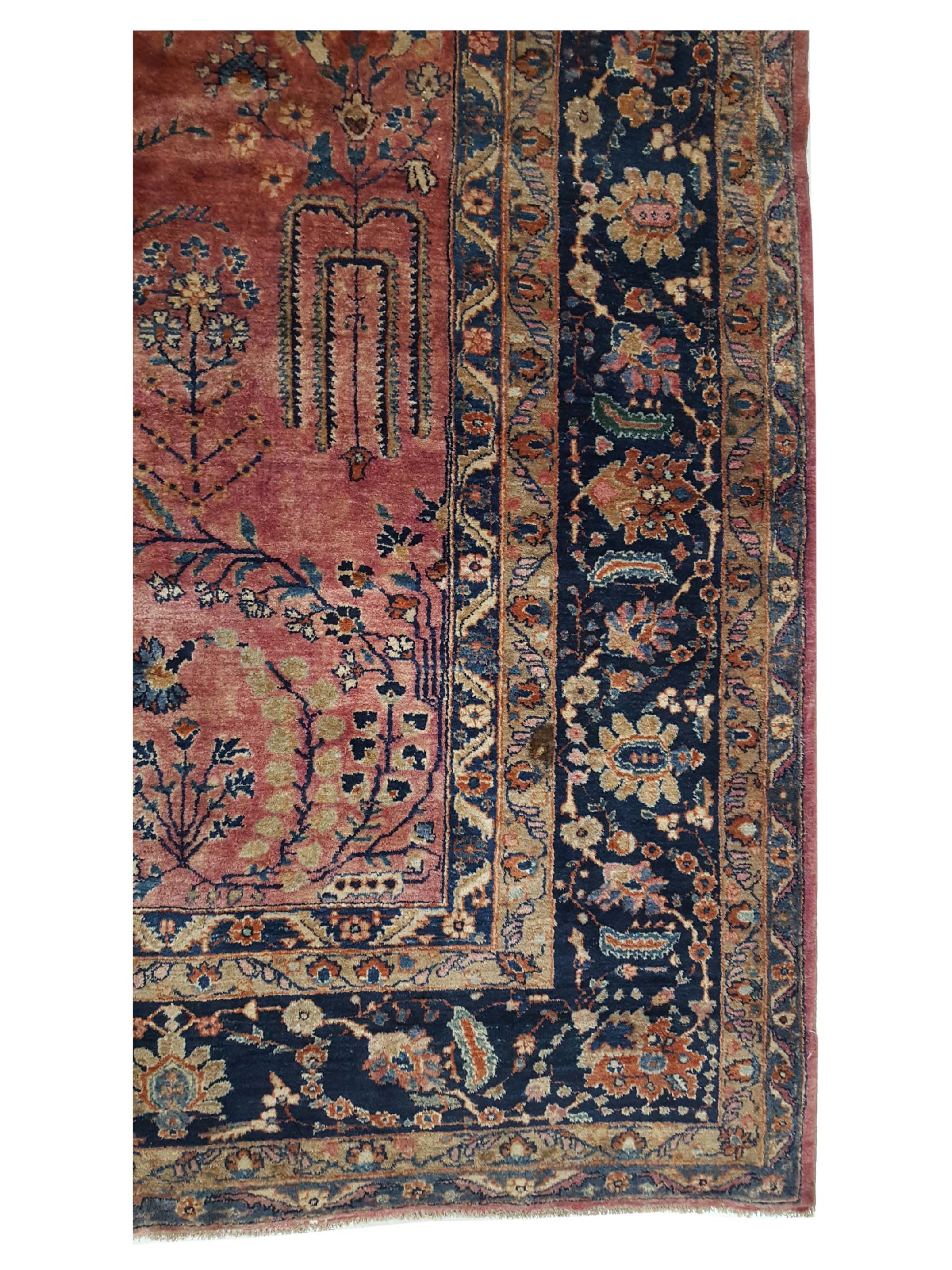 Sarouk Hand Knotted Rust 9x12 - Image 4 of 6
