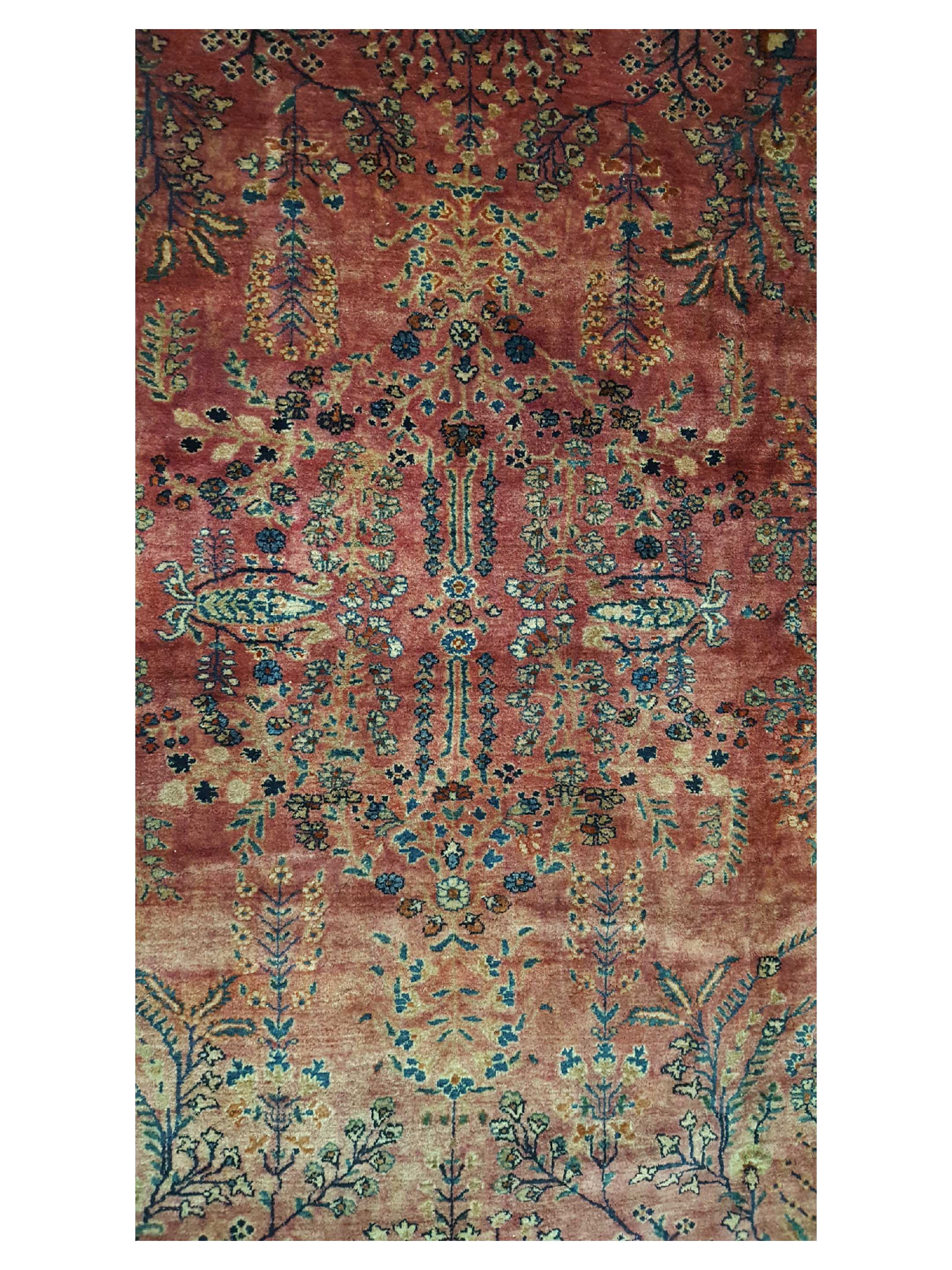Sarouk Hand Knotted Rust 9x12 - Image 5 of 6