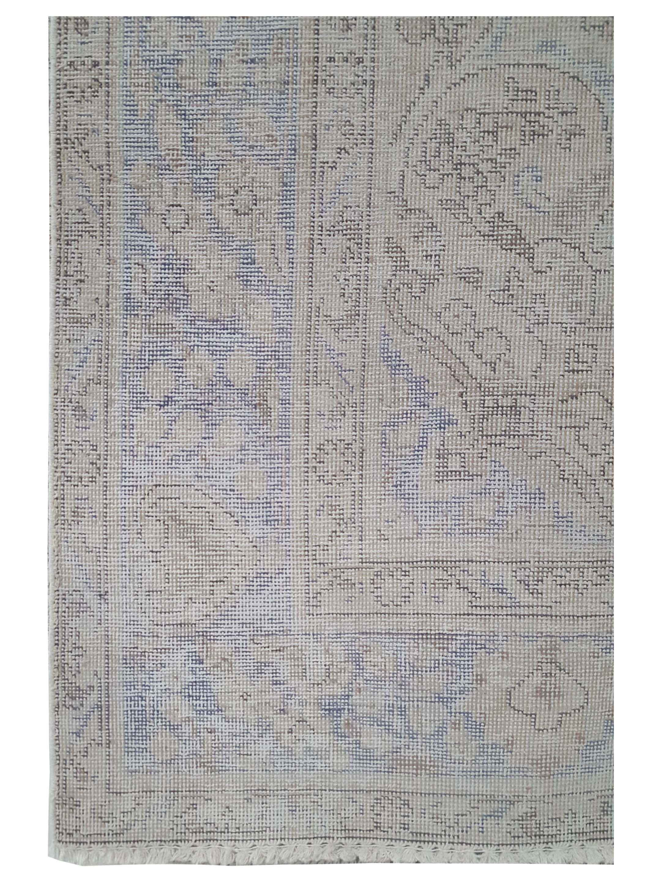 Vintage Hand Knotted Beige 7x10 - Image 4 of 5