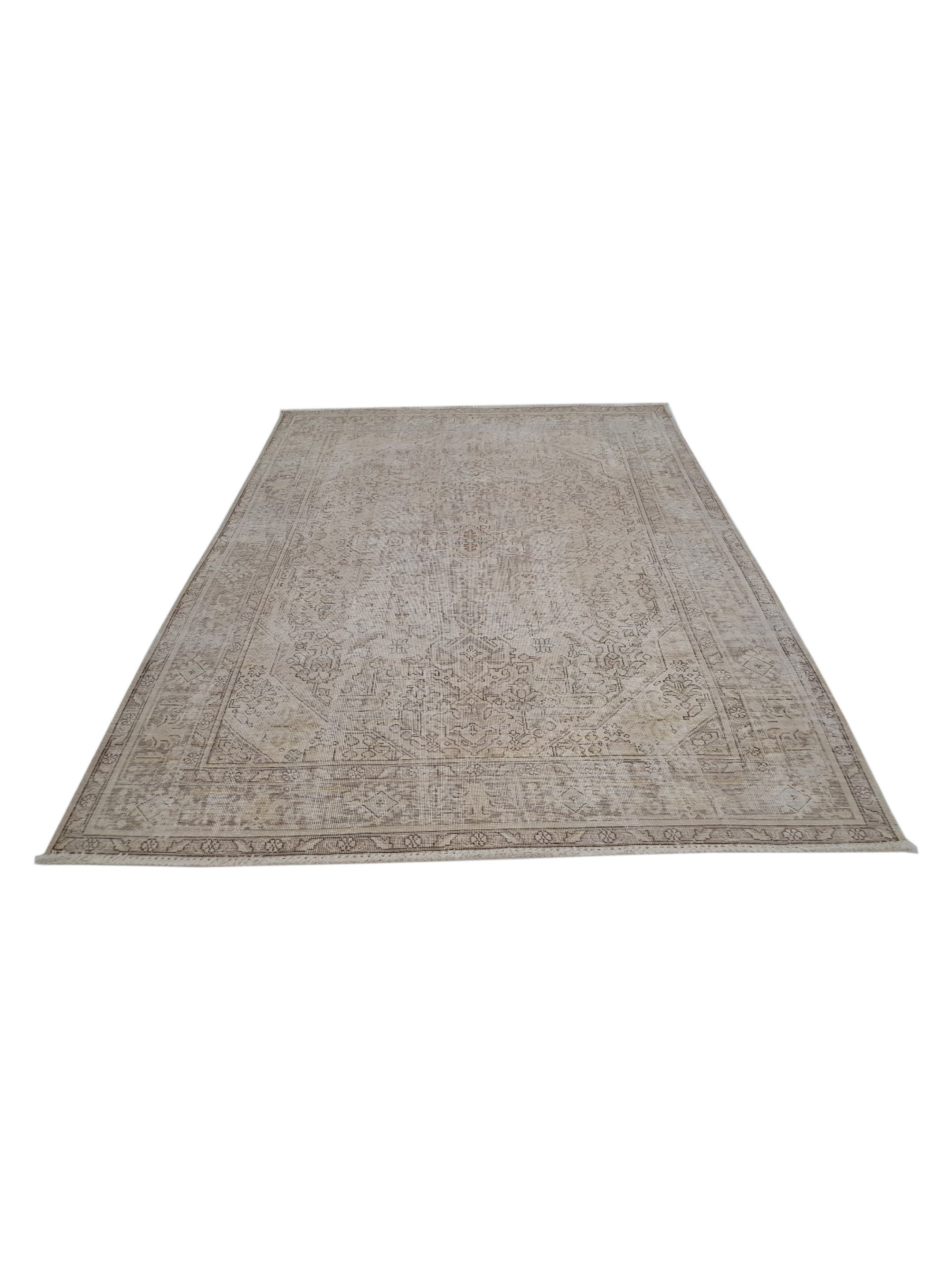 Vintage Hand Knotted Beige 7x9 - Image 2 of 6
