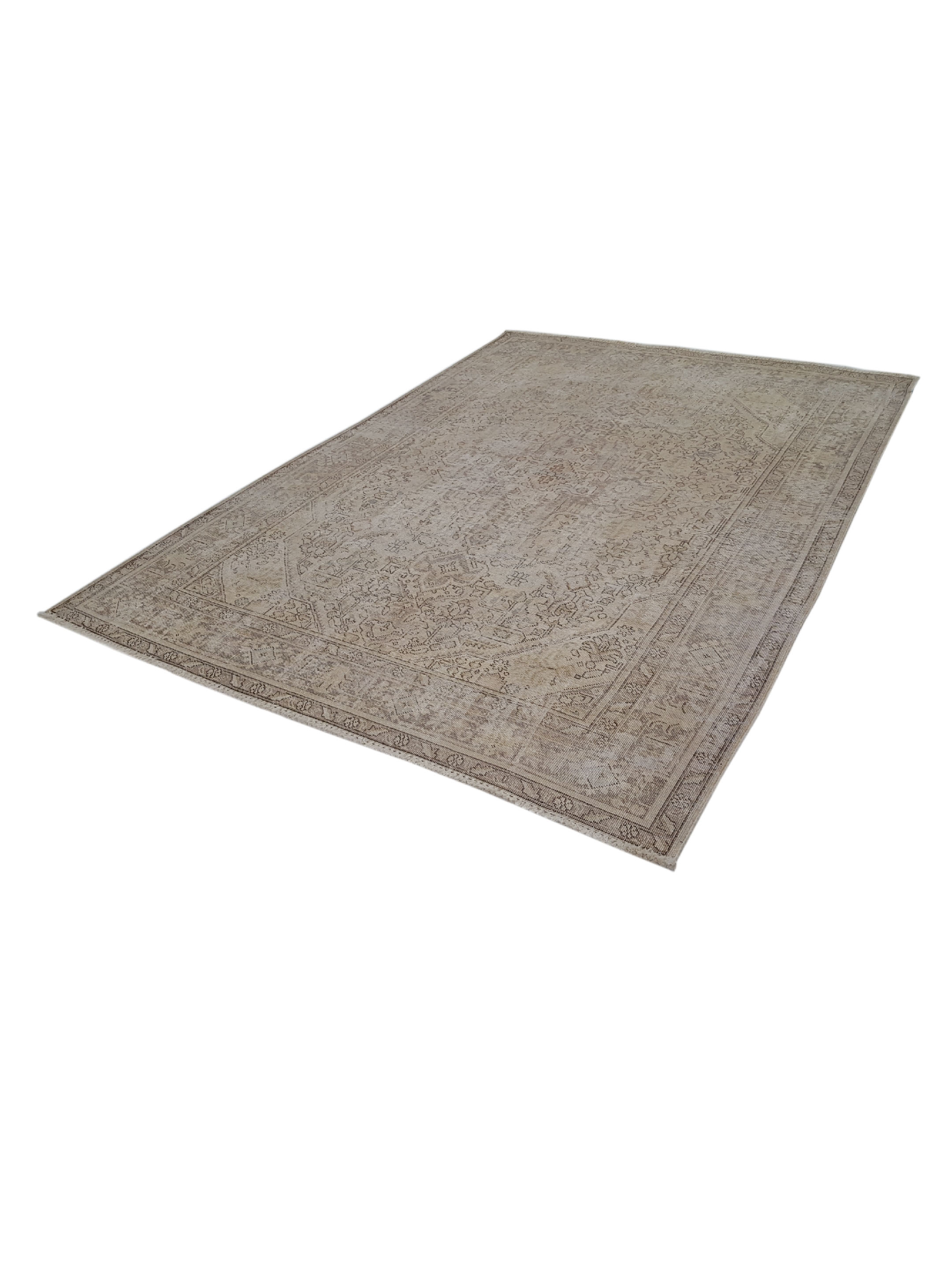 Vintage Hand Knotted Beige 7x9 - Image 6 of 6