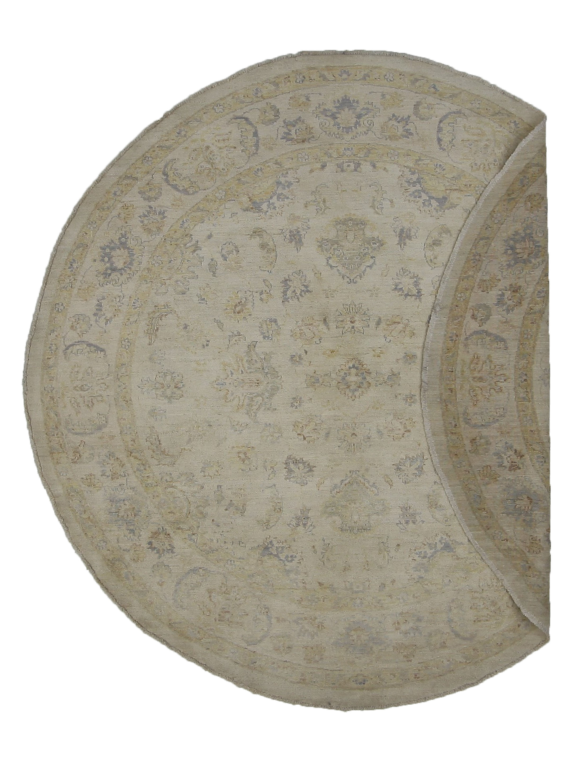 Ziegler Hand Knotted Ivory 8x8 - Image 6 of 6