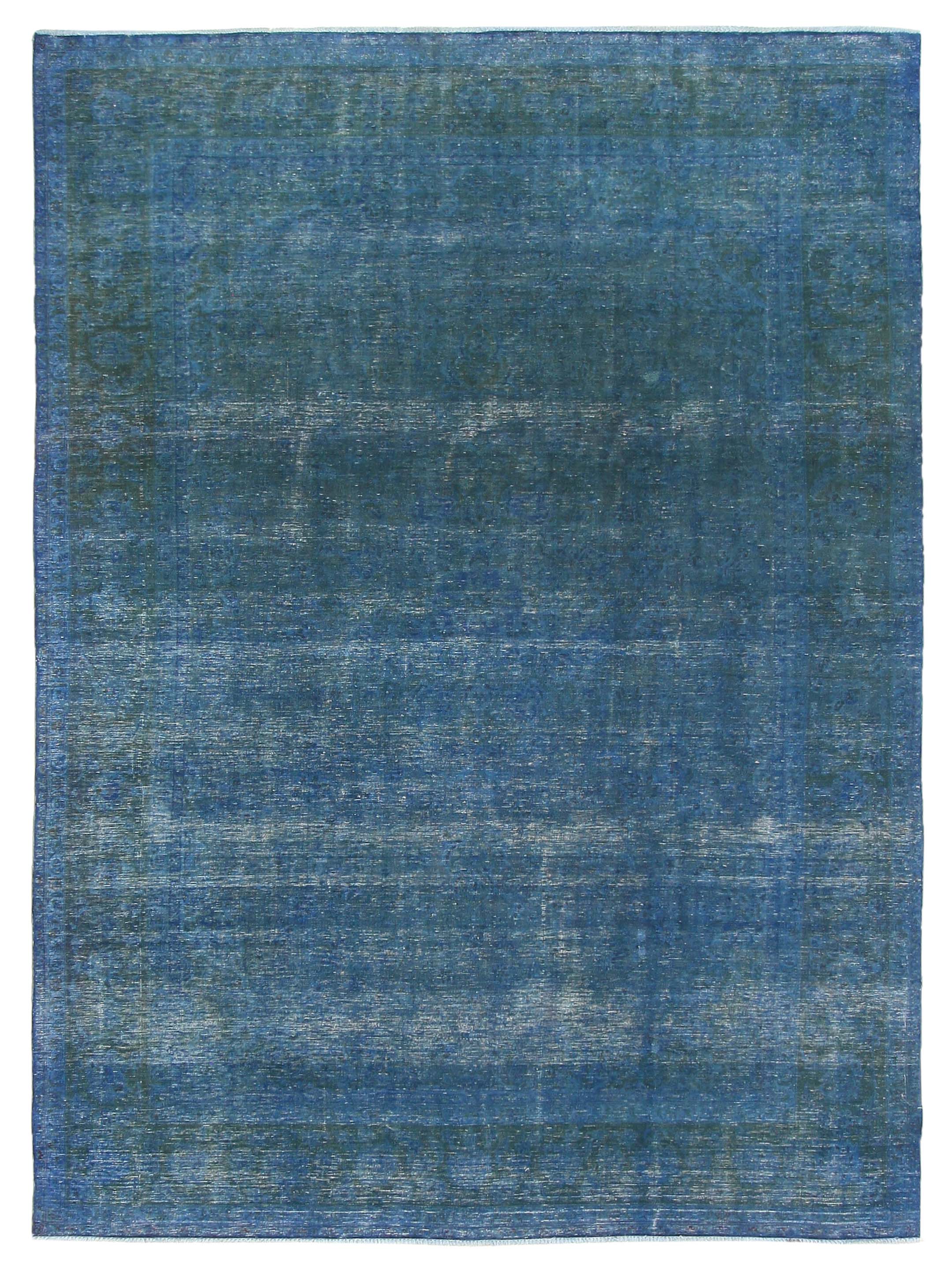 Overdyed Hand Knotted Teal 10x16