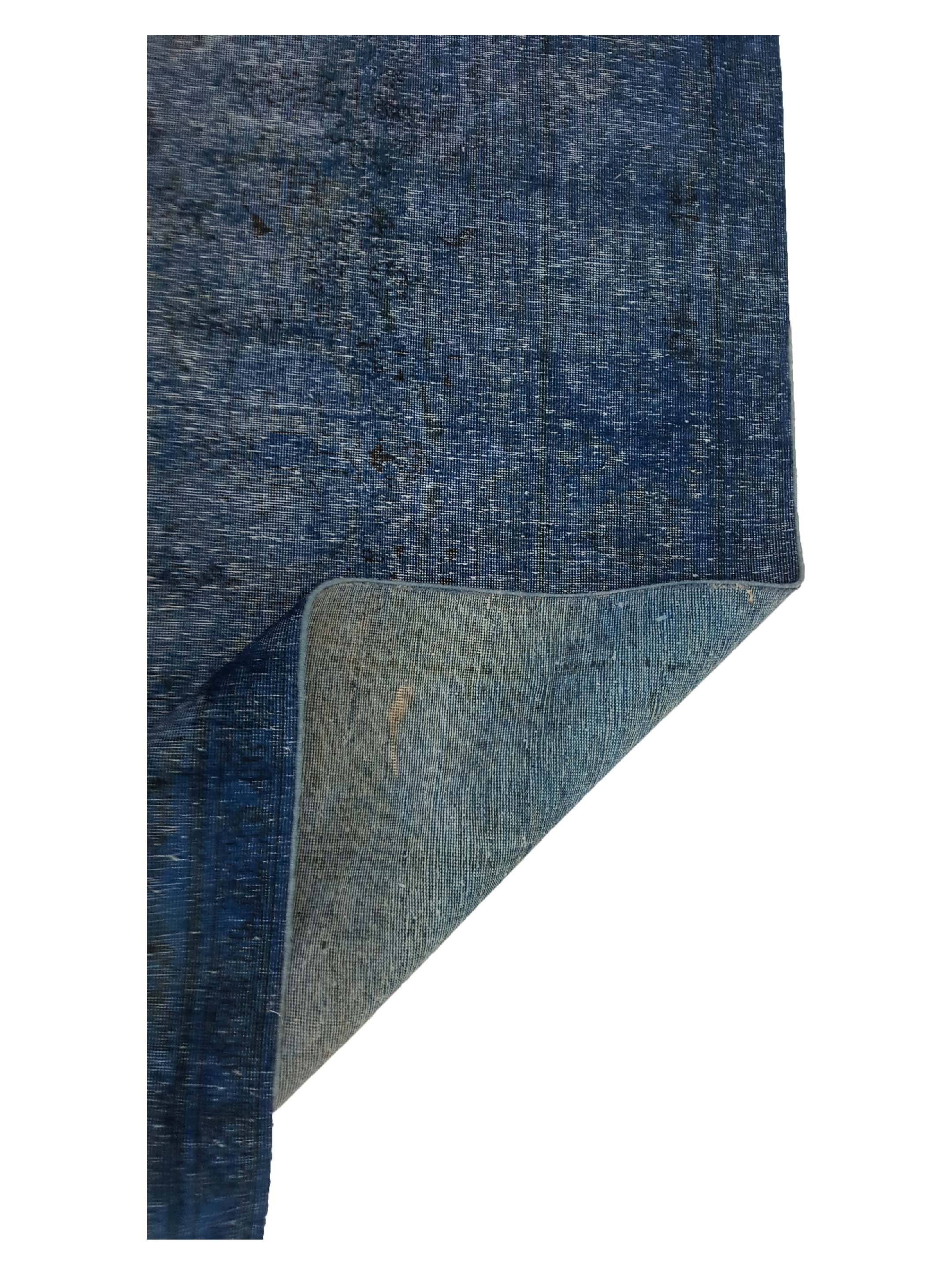 Overdyed Hand Knotted Blue 8x11 - Image 3 of 6