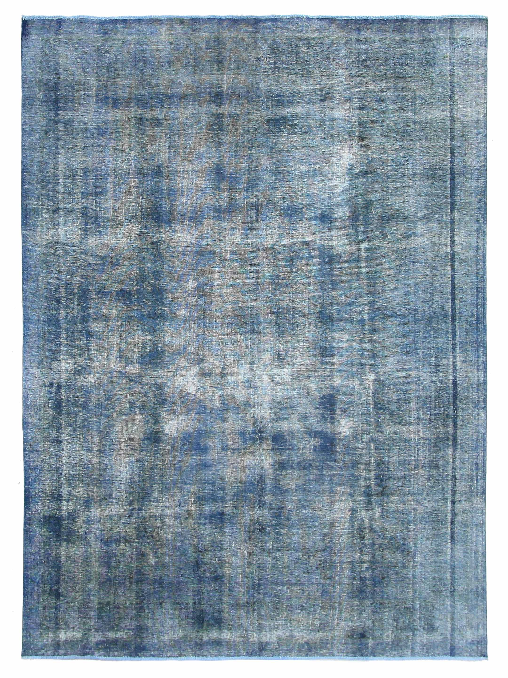 Overdyed Hand Knotted Blue 9x13