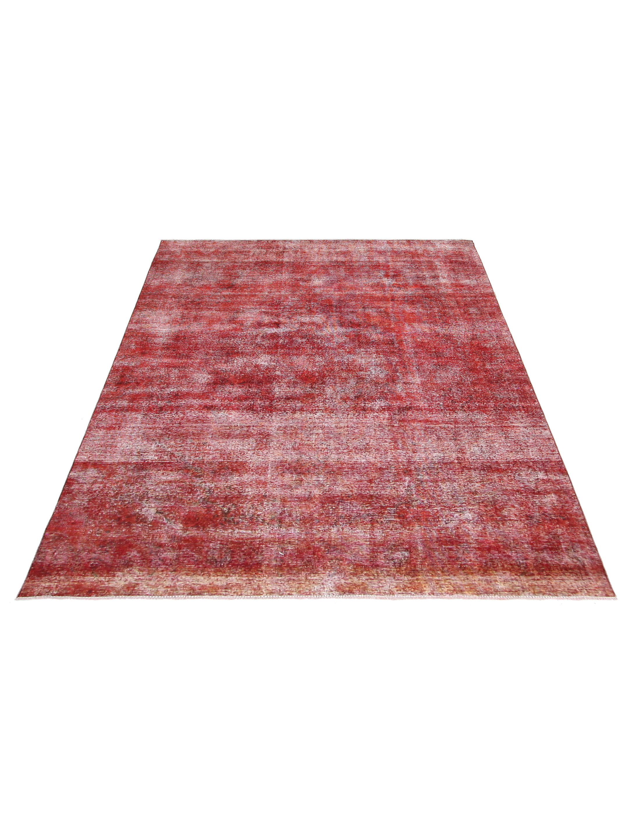 Overdyed Hand Knotted Red 9x13 - Image 2 of 4