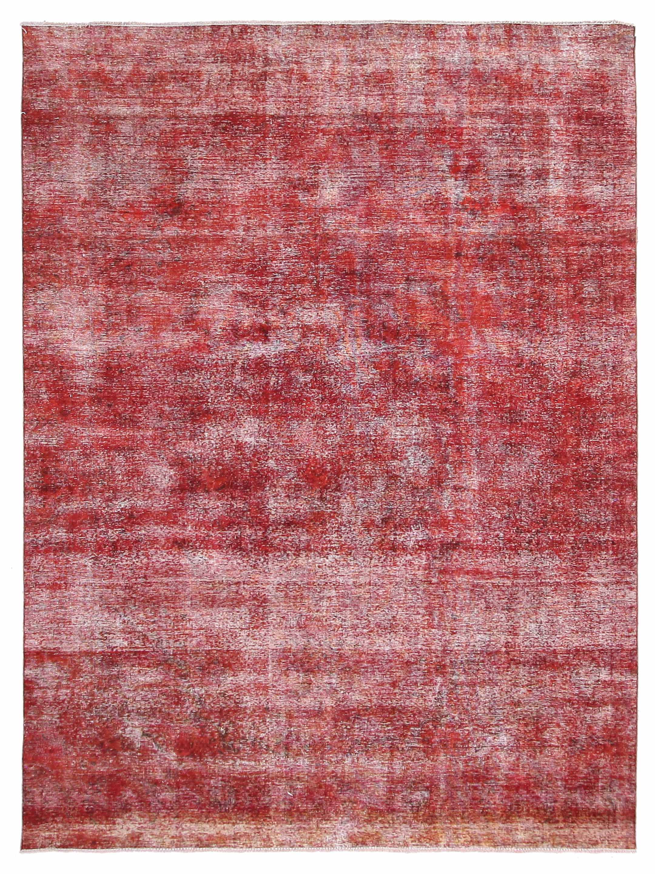 Overdyed Hand Knotted Red 9x13