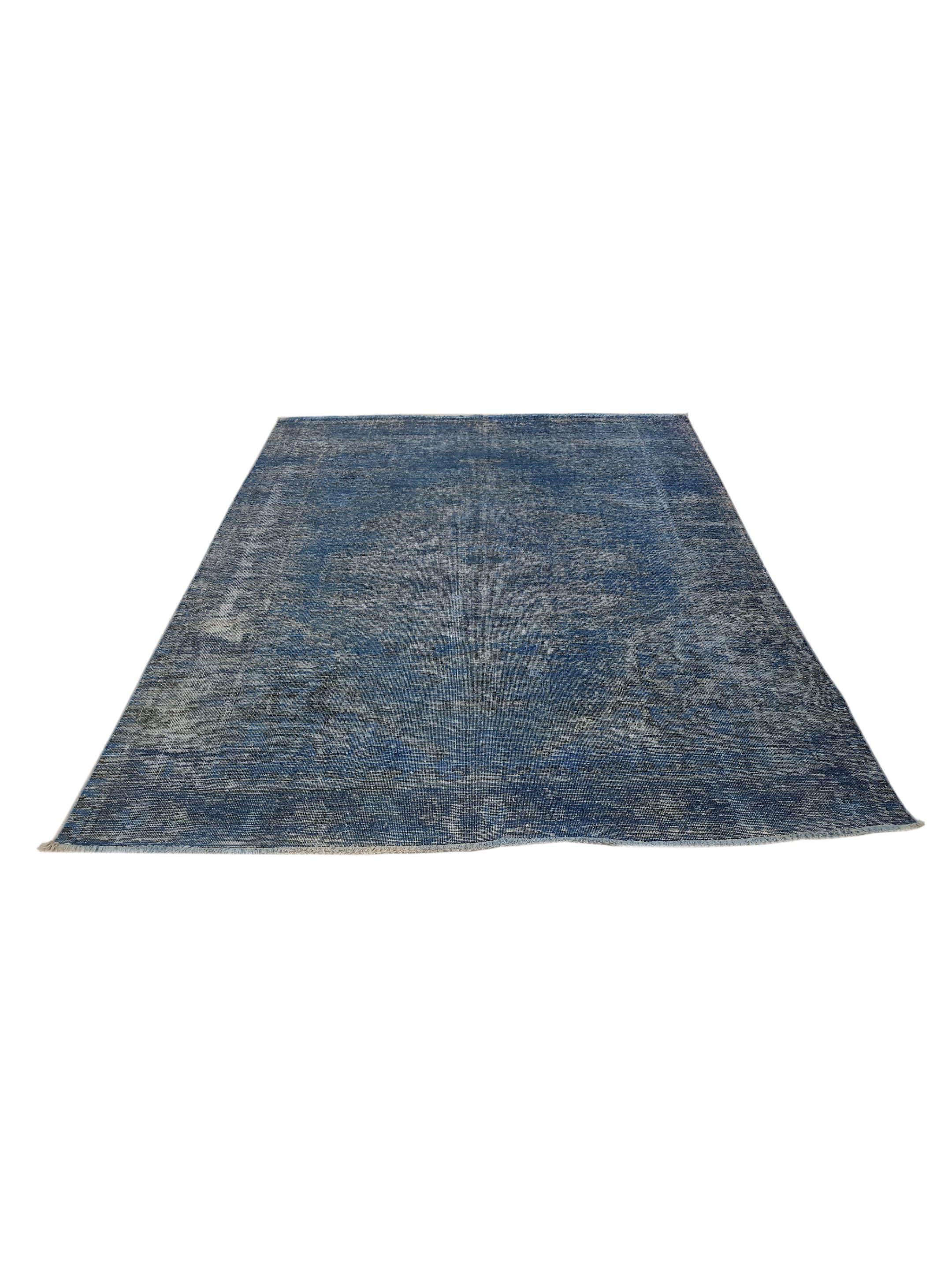 Overdyed Hand Knotted Blue 6x9 - Image 2 of 5