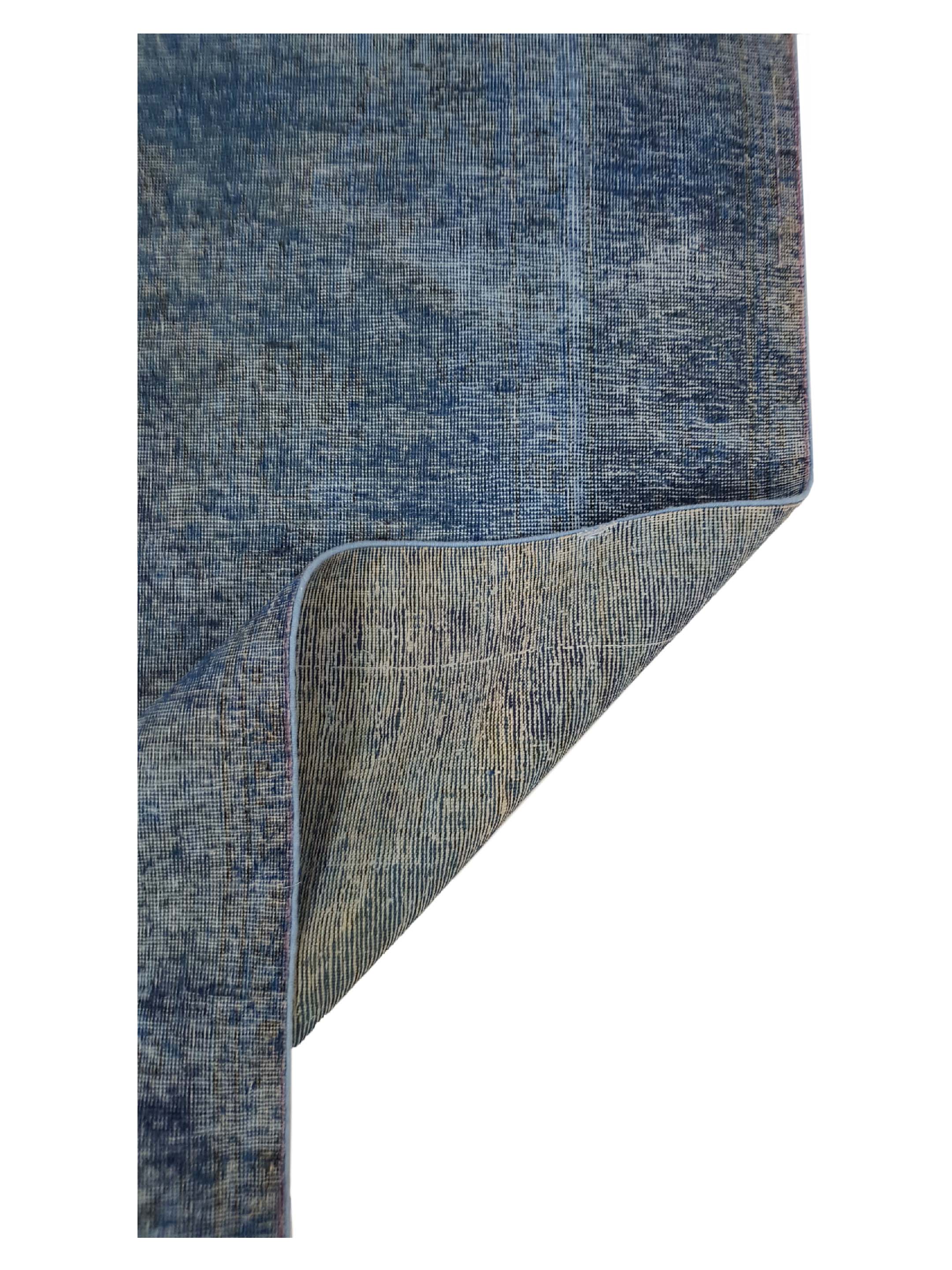 Overdyed Hand Knotted Blue 6x9 - Image 3 of 5