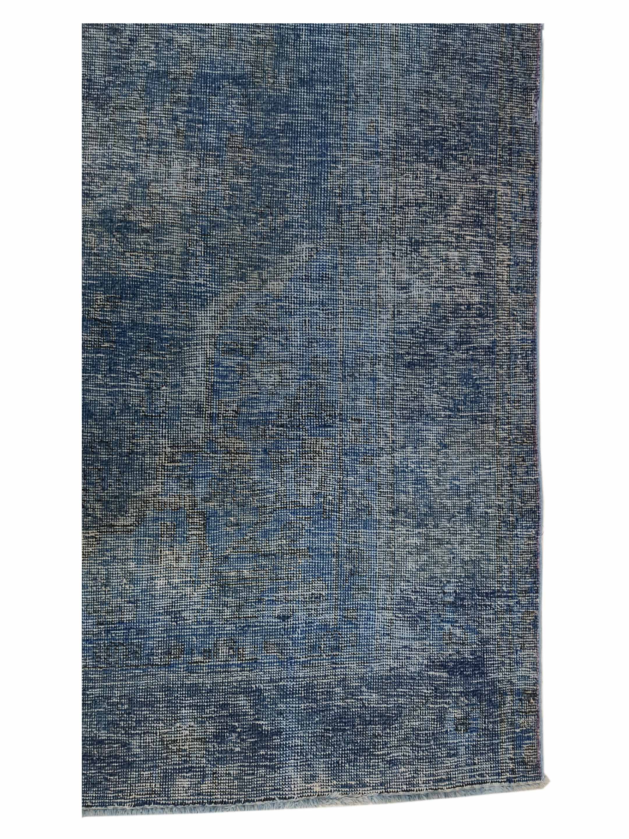 Overdyed Hand Knotted Blue 6x9 - Image 4 of 5