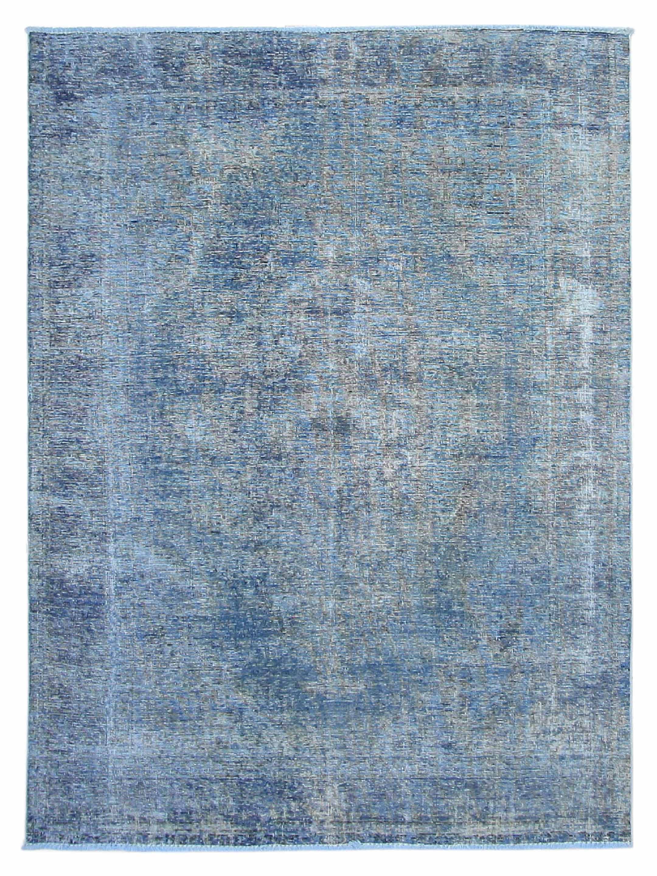 Overdyed Hand Knotted Blue 6x9