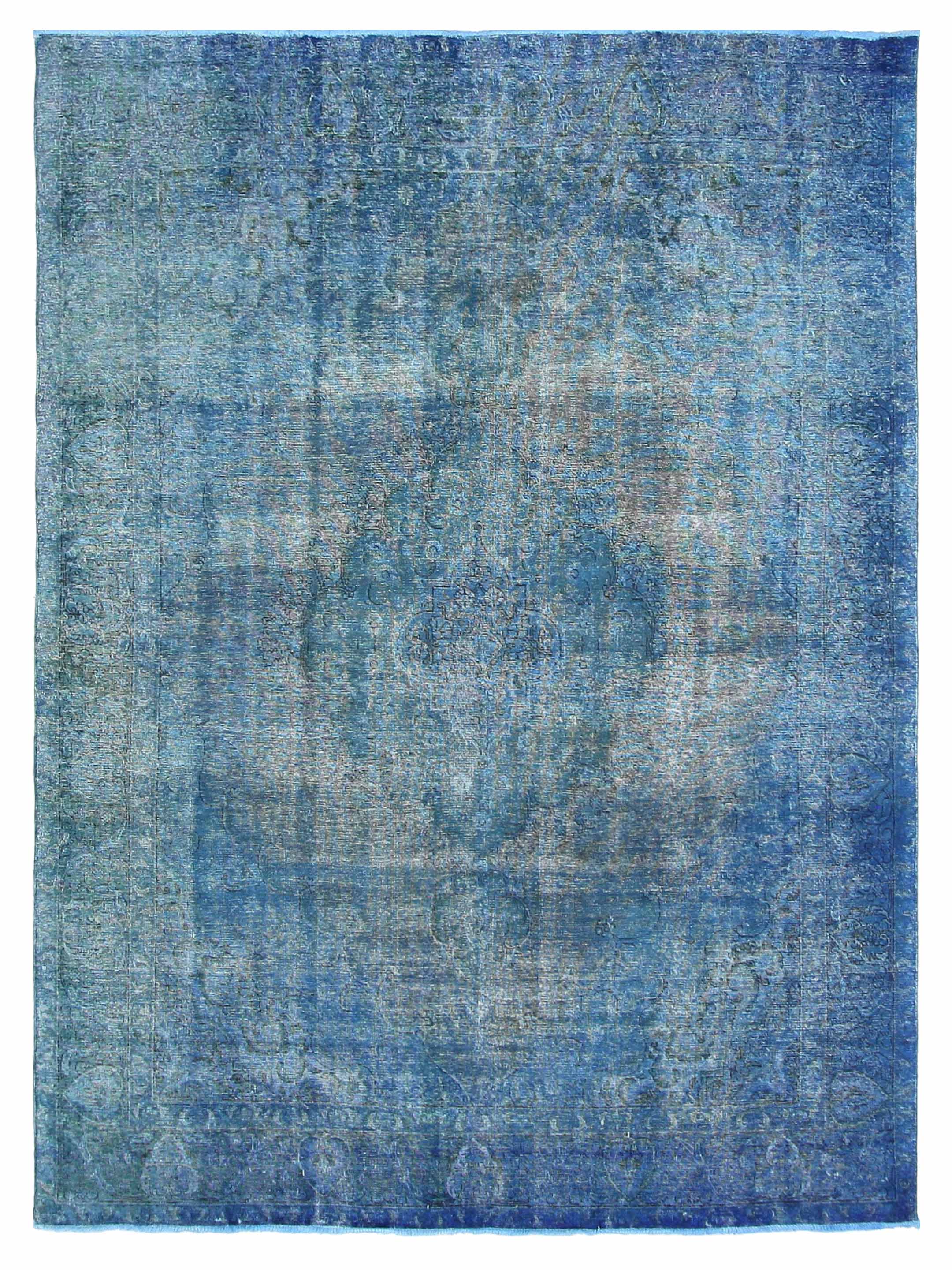 Overdyed Hand Knotted Teal 9x12