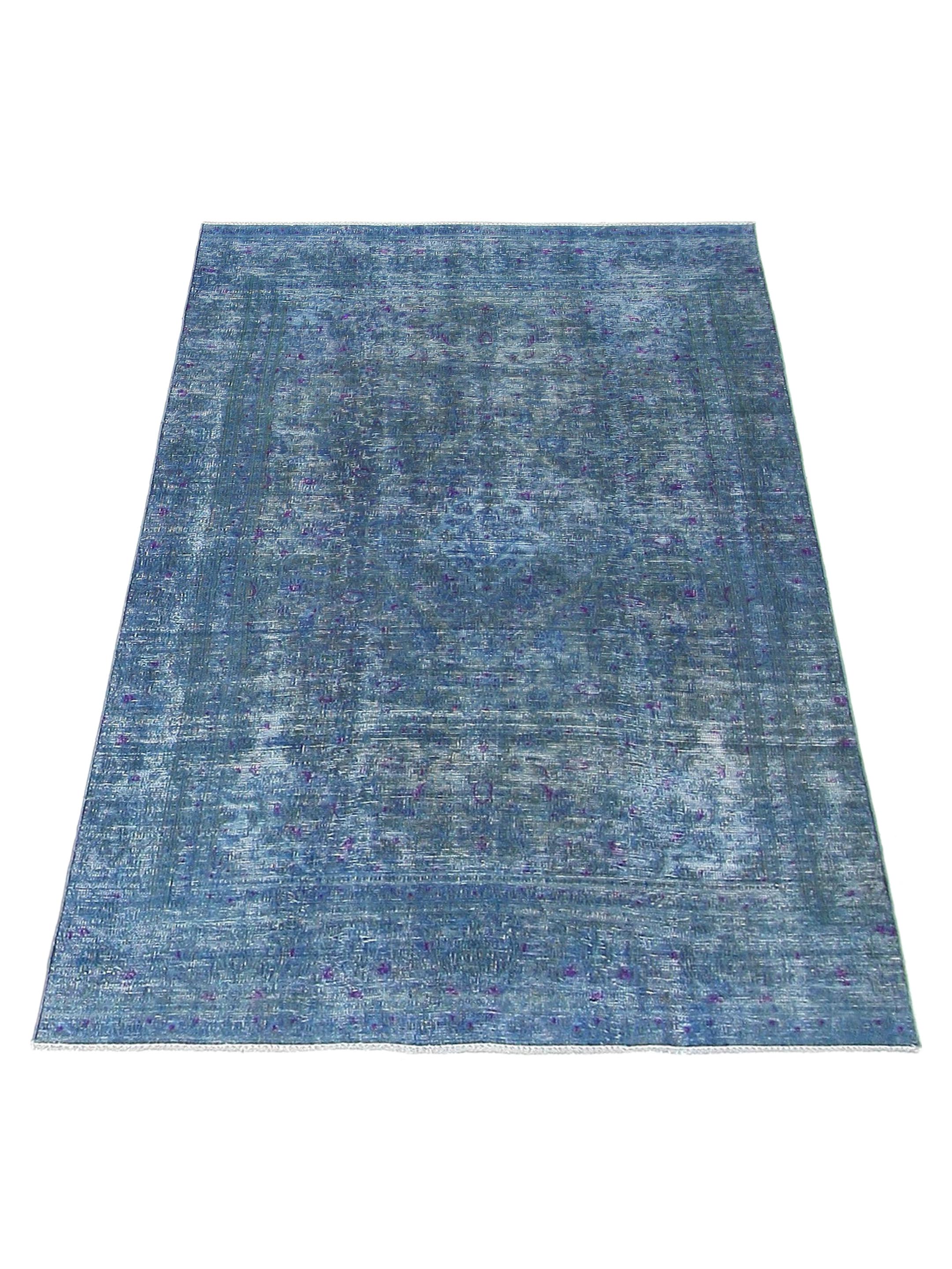 Overdyed Hand Knotted Teal 6x9 - Image 2 of 4