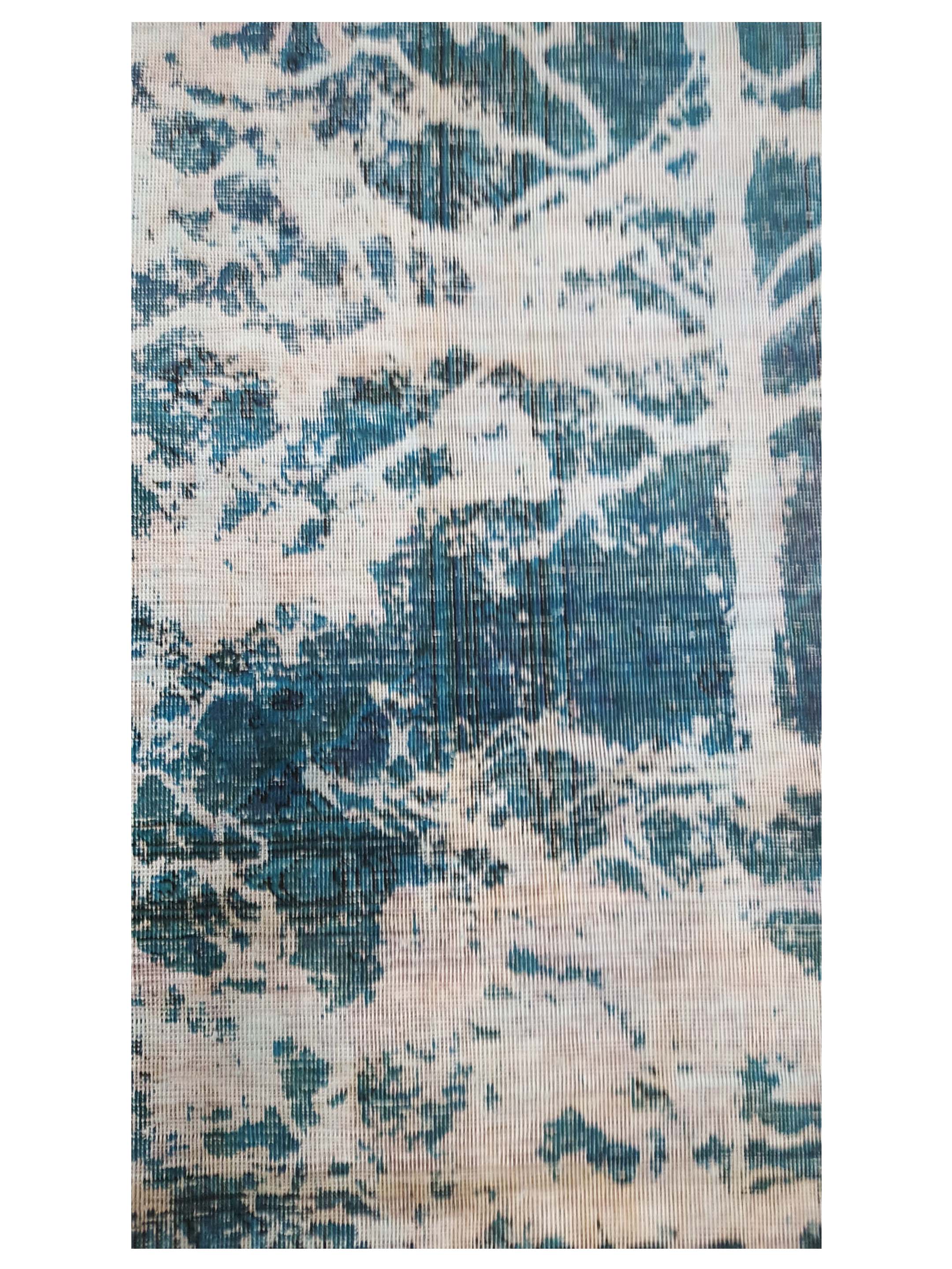 Overdyed Hand Knotted Lt.Green 9x12 - Image 3 of 5