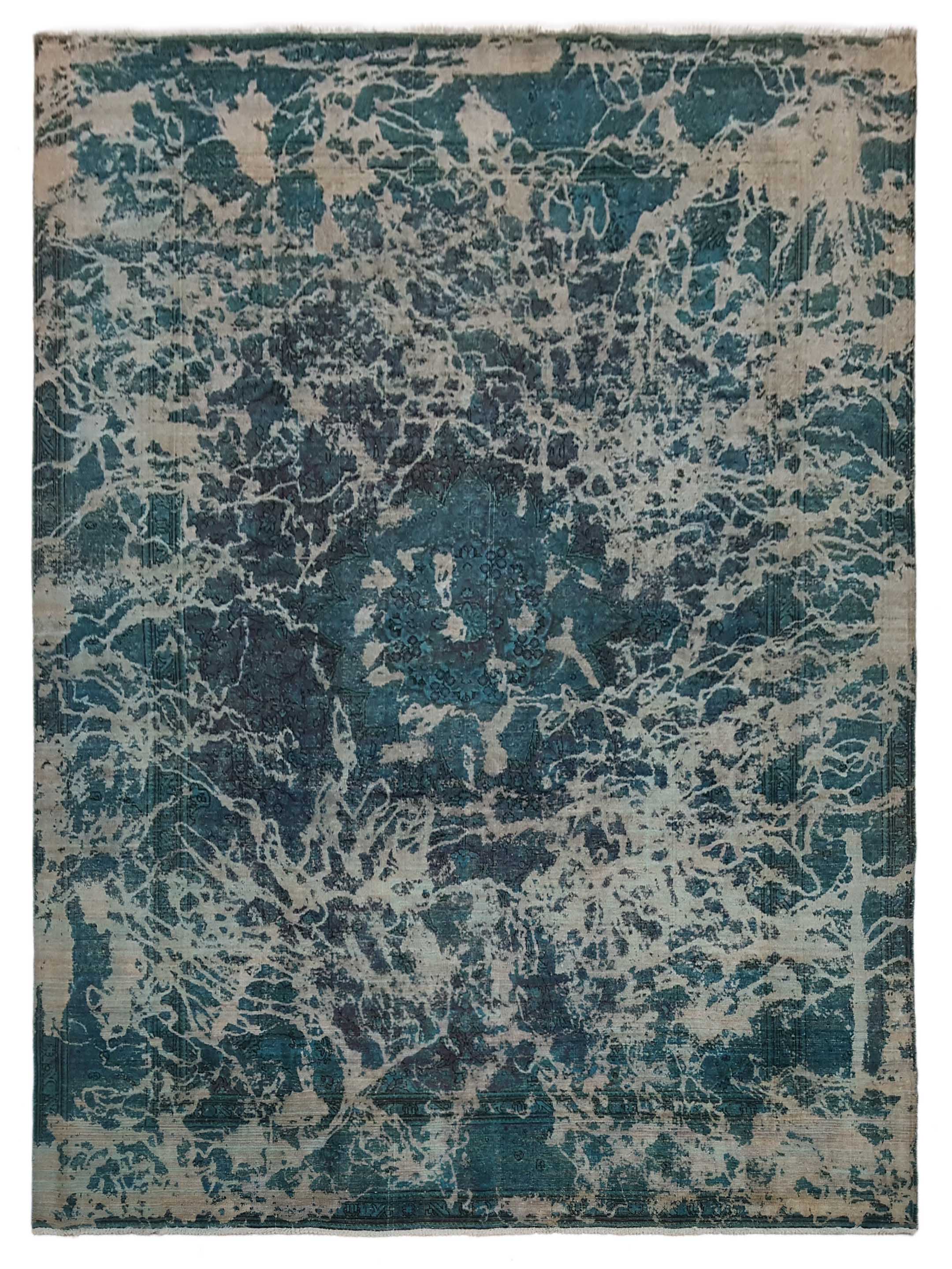 Overdyed Hand Knotted Lt.Green 9x12
