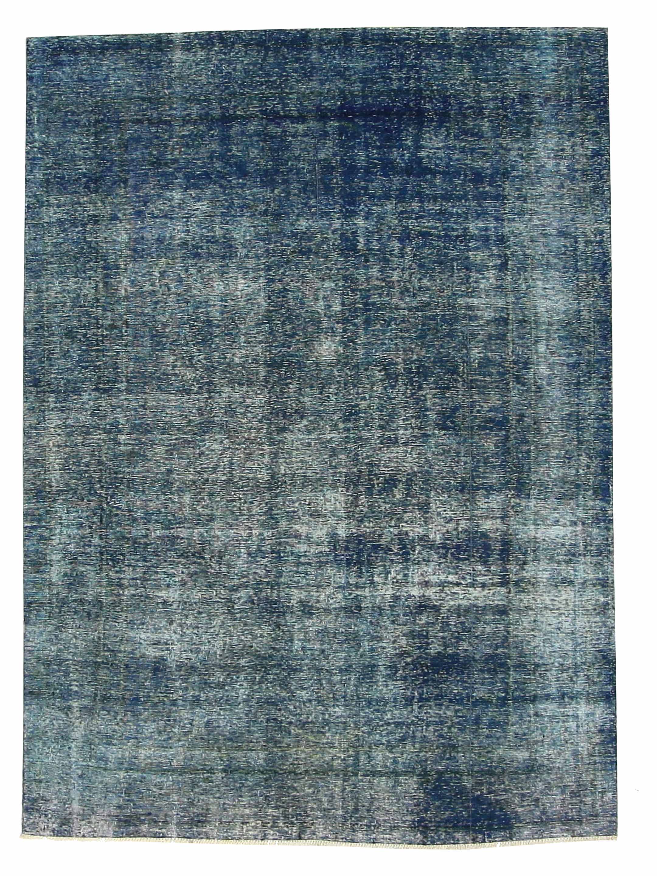 Overdyed Hand Knotted Teal 6x9