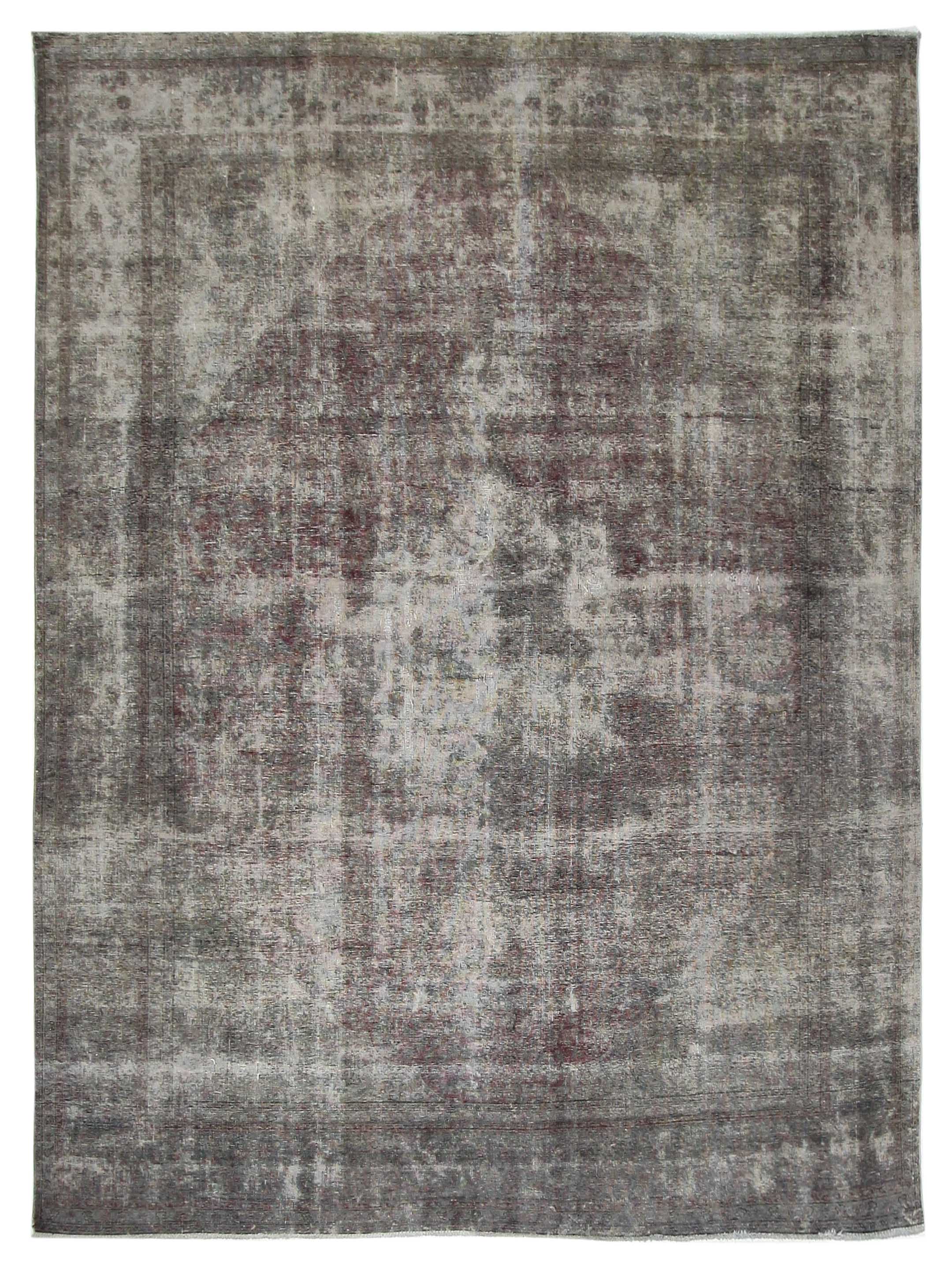 Overdyed Hand Knotted Grey 9x12