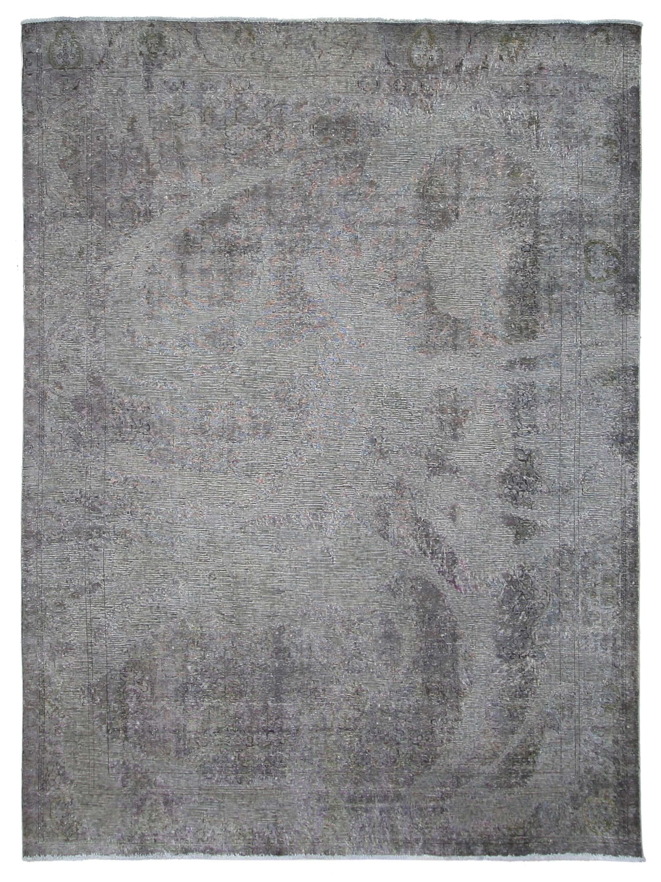 Overdyed Hand Knotted Grey 9x12