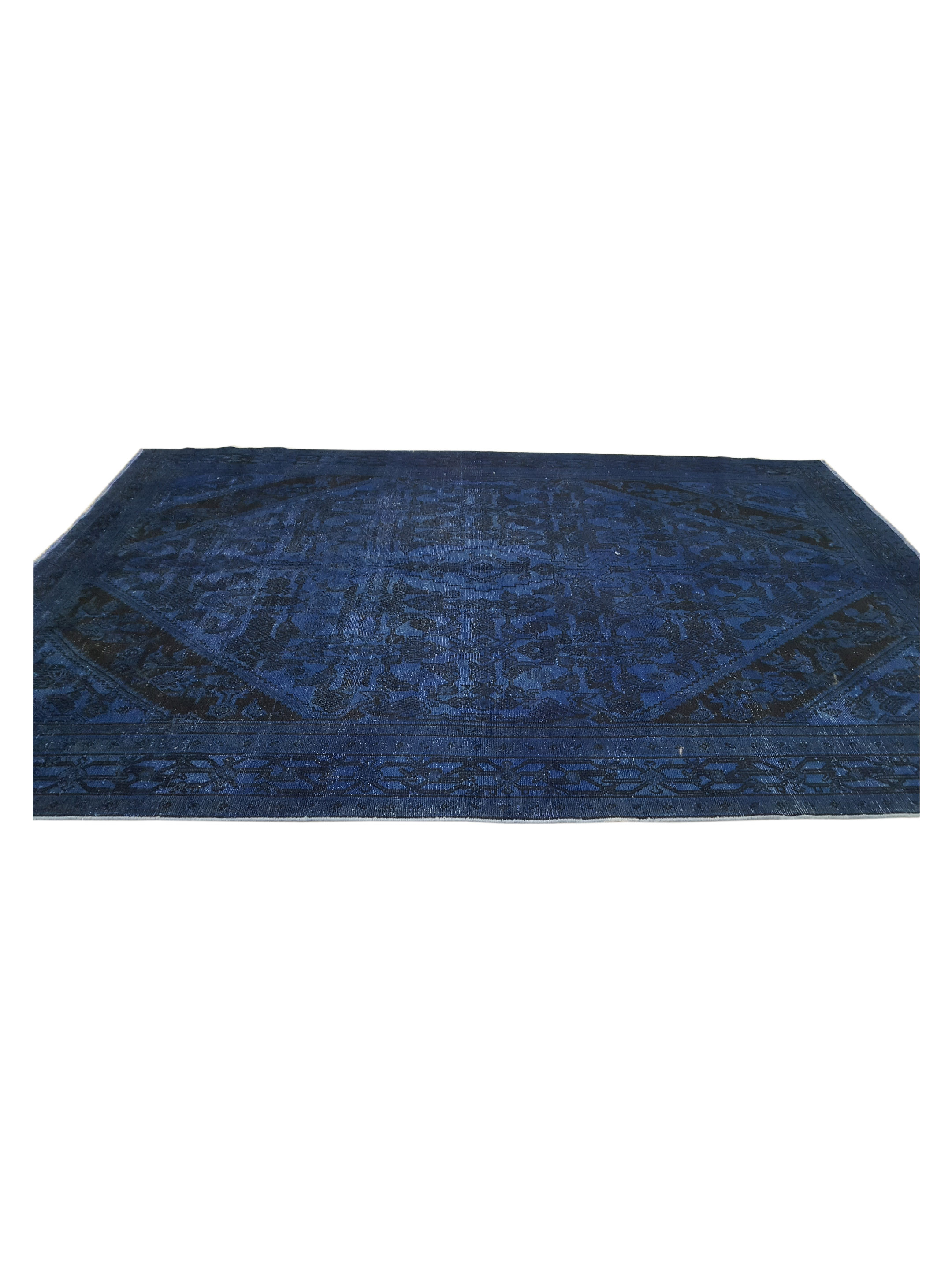 Overdyed Hand Knotted Blue 7x10 - Image 4 of 5