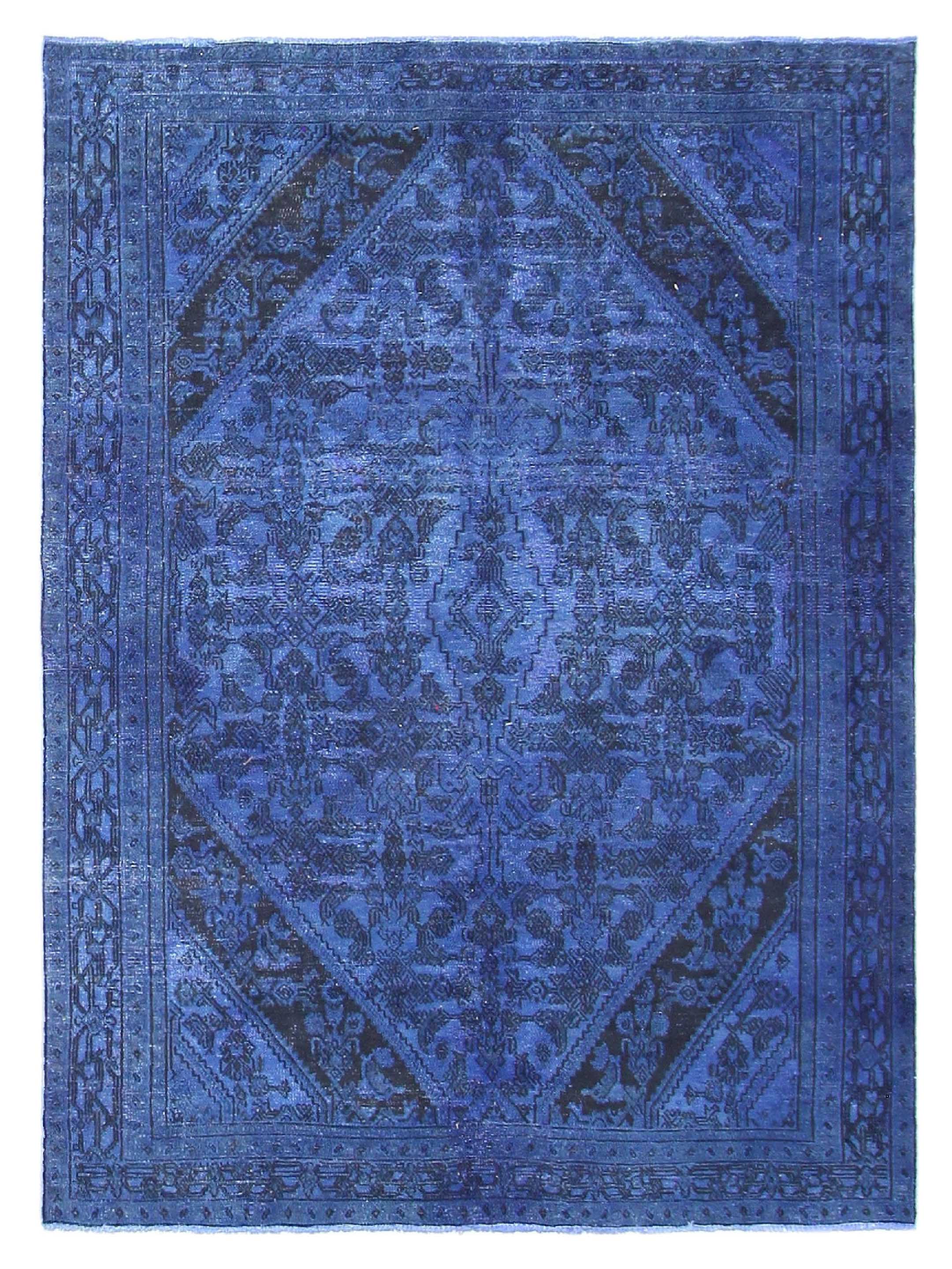 Overdyed Hand Knotted Blue 7x10