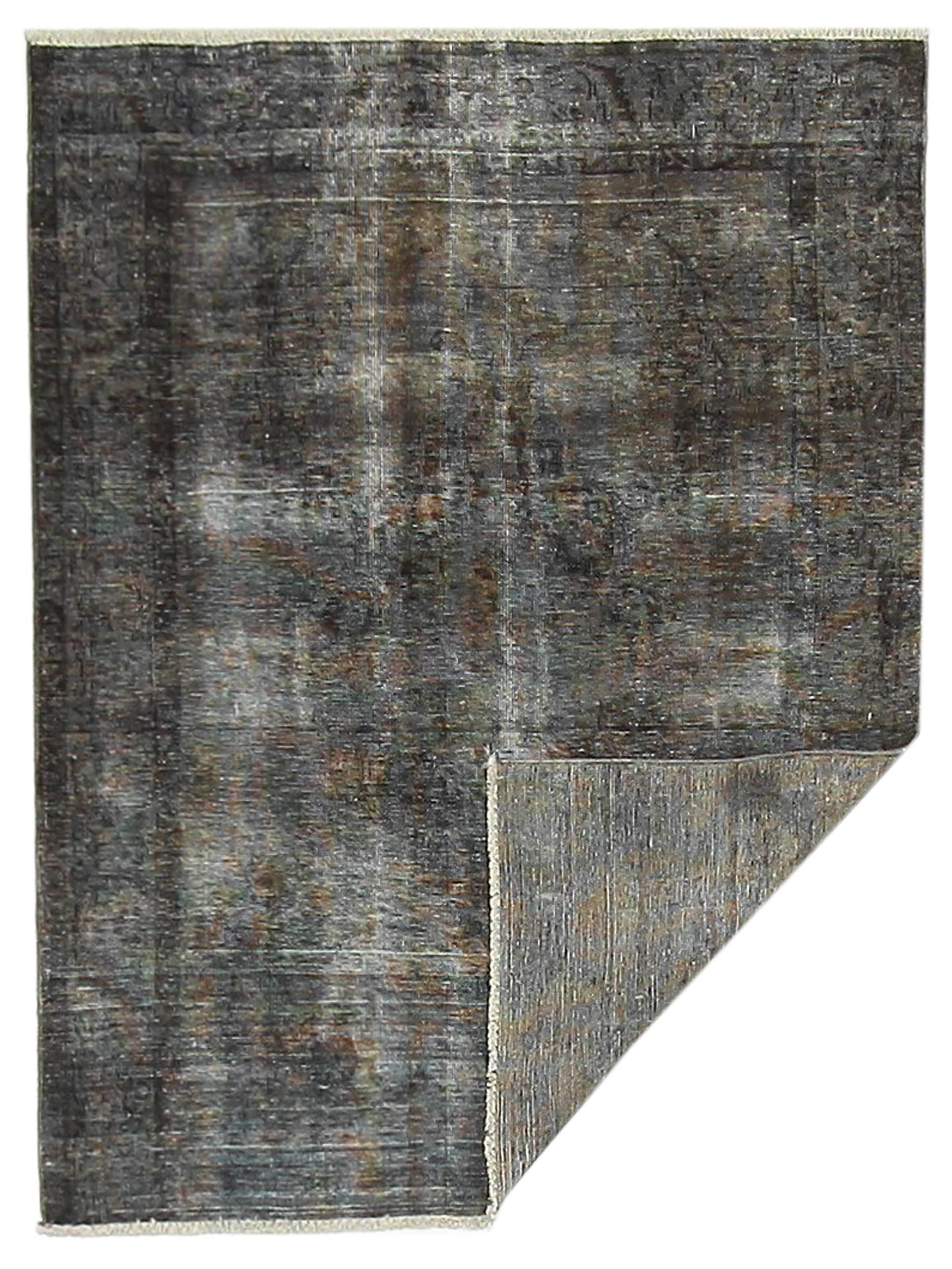 Overdyed Hand Knotted Grey 4x6 - Image 3 of 6