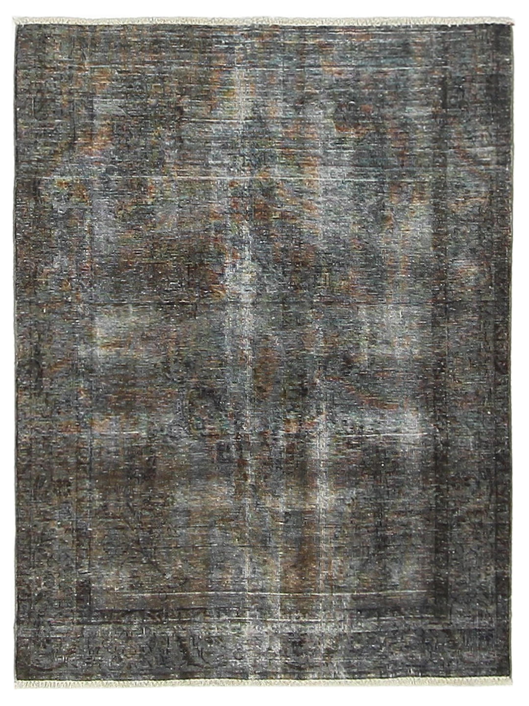 Overdyed Hand Knotted Grey 4x6
