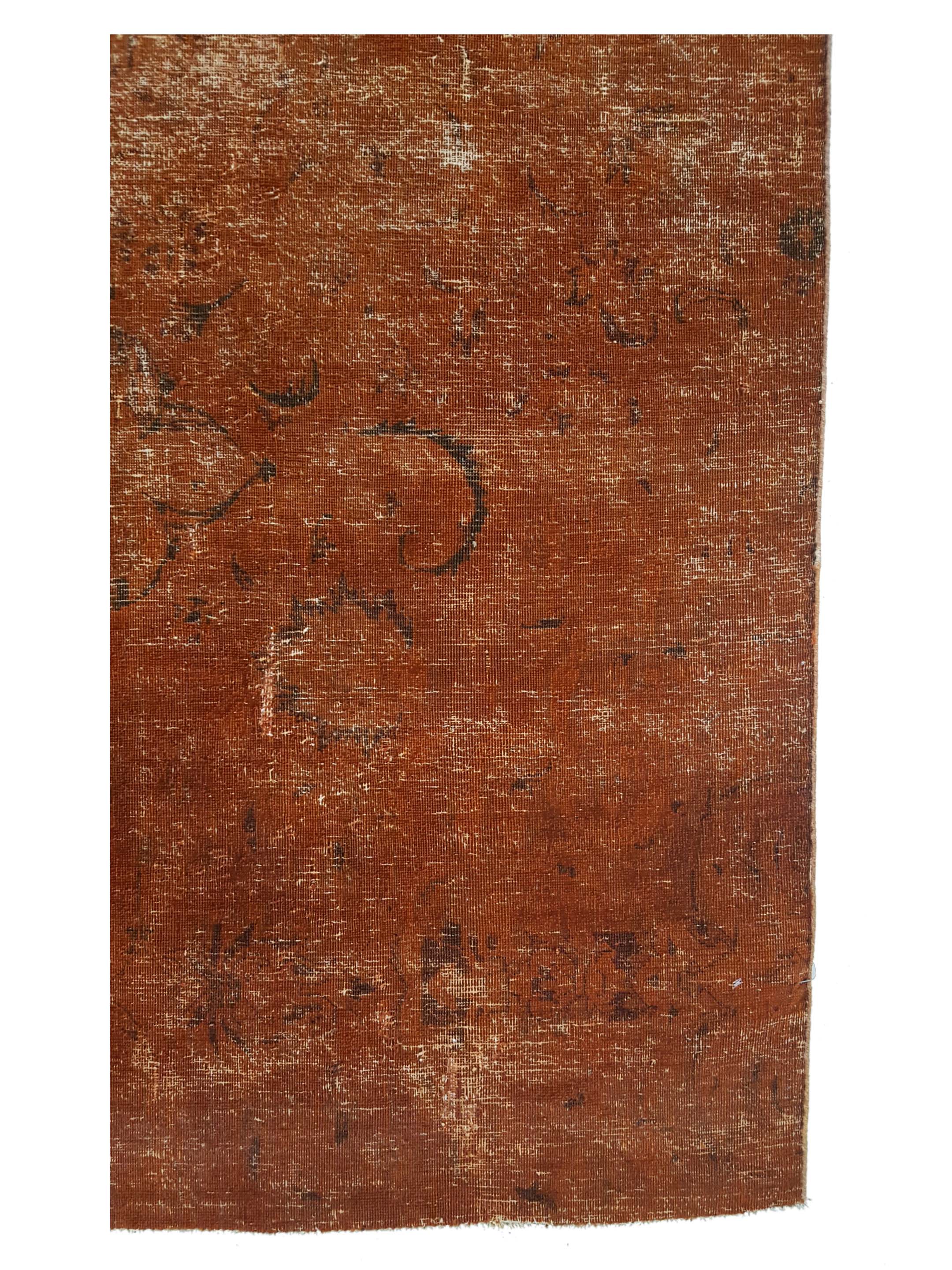 Overdyed Hand Knotted Orange 4x7 - Image 4 of 6