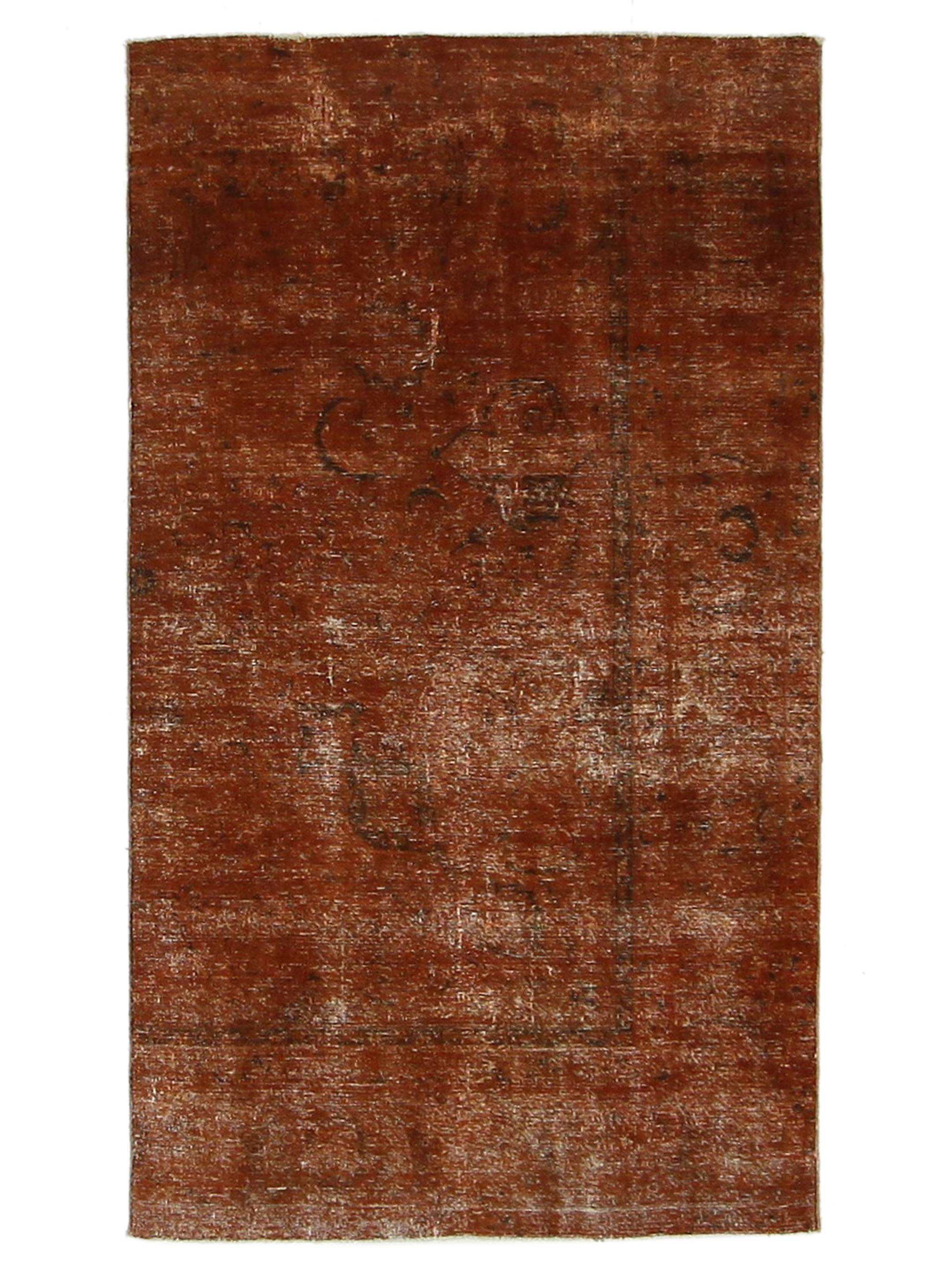 Overdyed Hand Knotted Orange 4x7