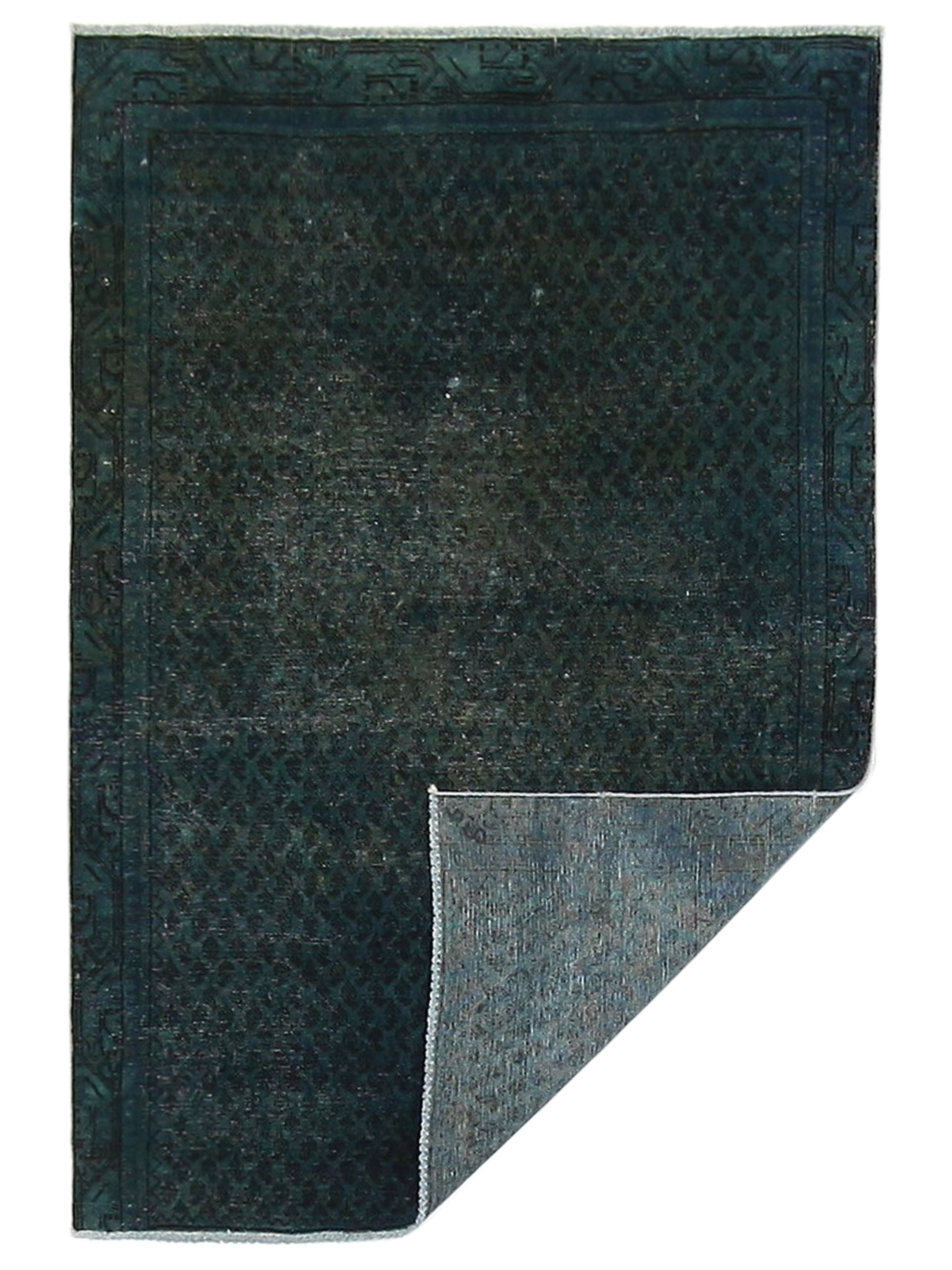 Overdyed Hand Knotted Green 4x6 - Image 3 of 6