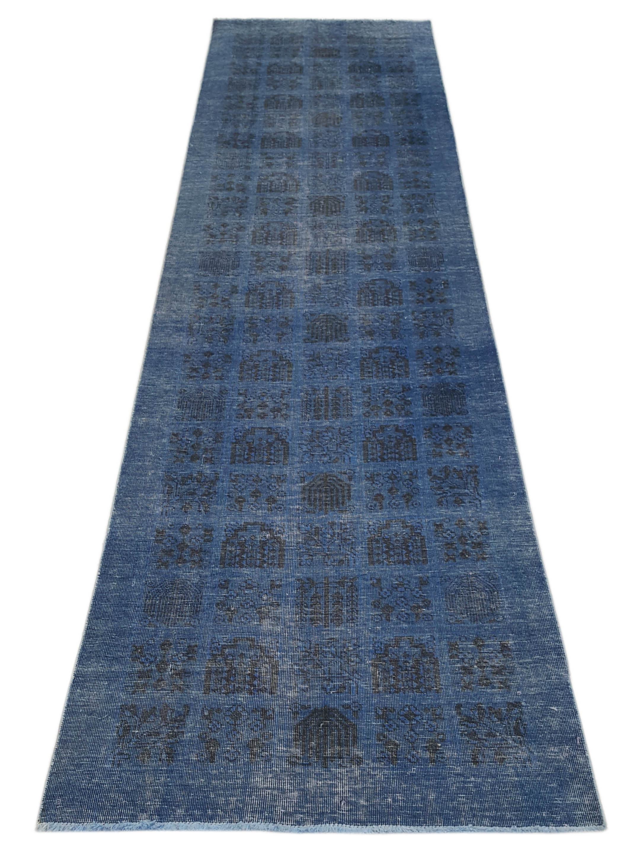 Vintage Hand Knotted Blue 3x12 - Image 2 of 6