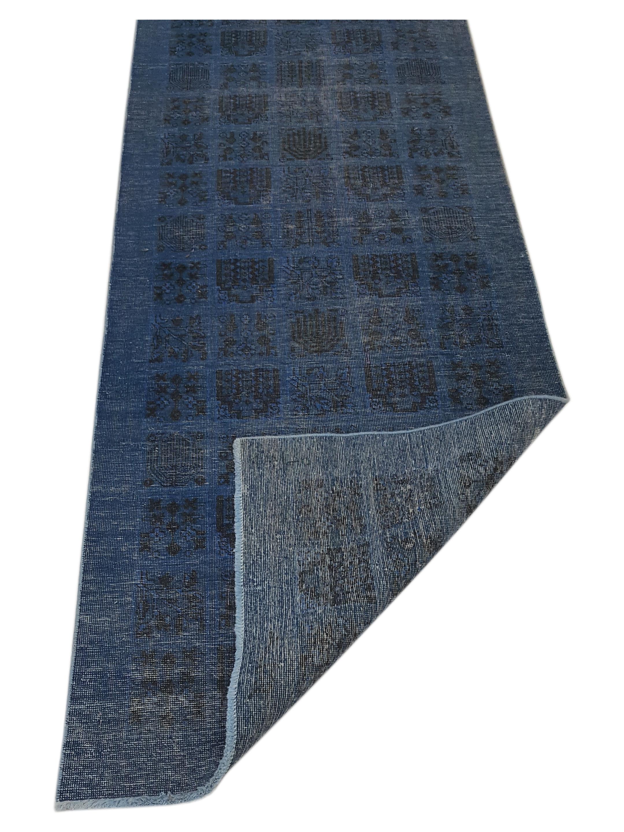 Vintage Hand Knotted Blue 3x12 - Image 3 of 6
