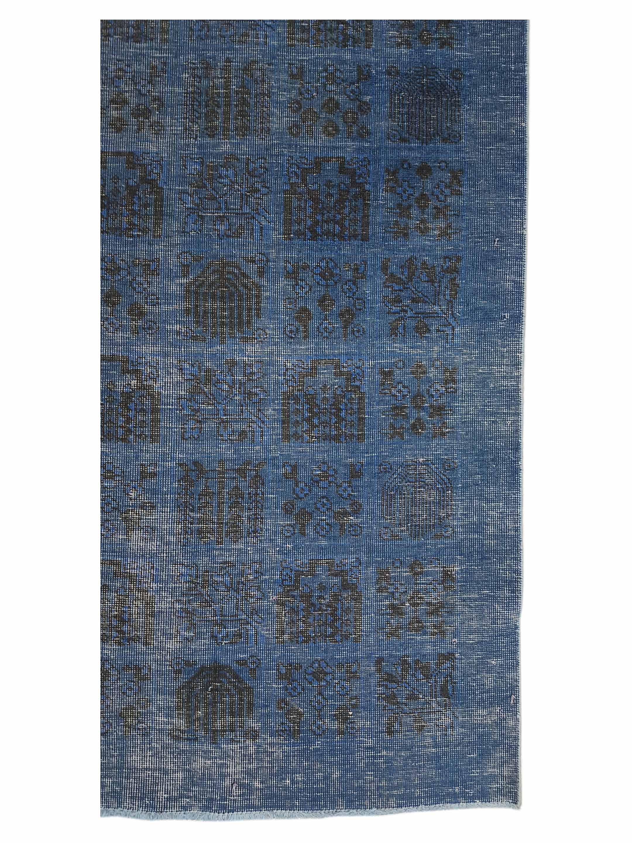 Vintage Hand Knotted Blue 3x12 - Image 4 of 6