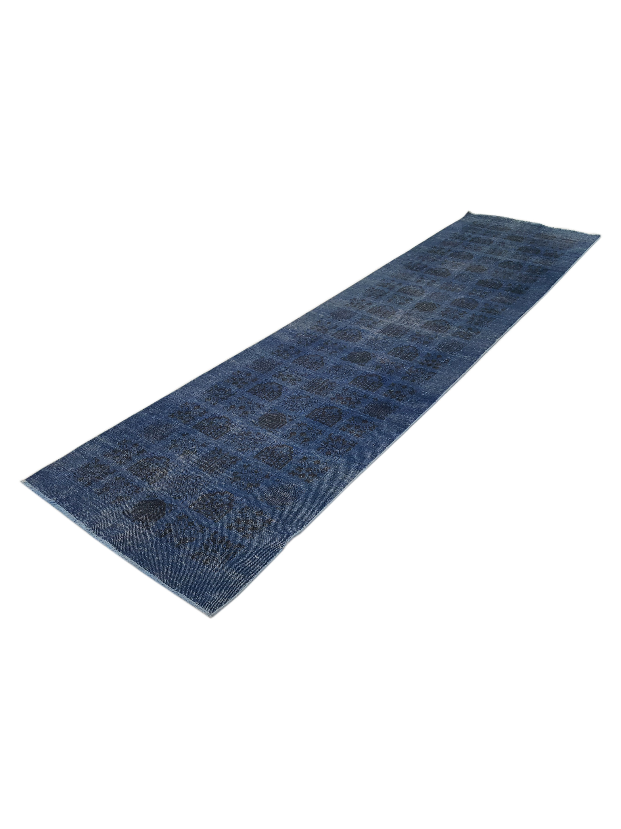 Vintage Hand Knotted Blue 3x12 - Image 6 of 6