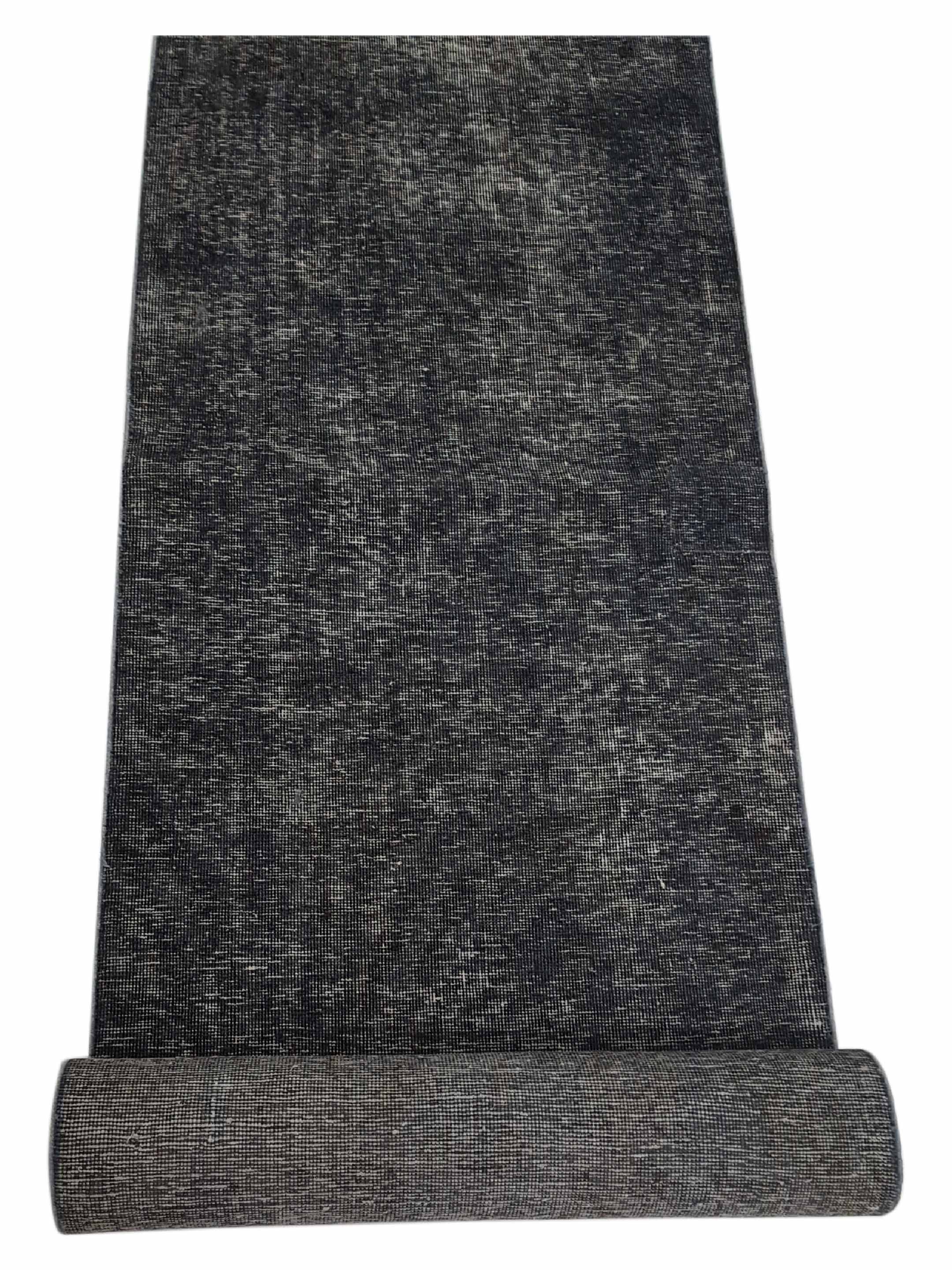 Vintage Hand Knotted Grey 3x13 - Image 3 of 6