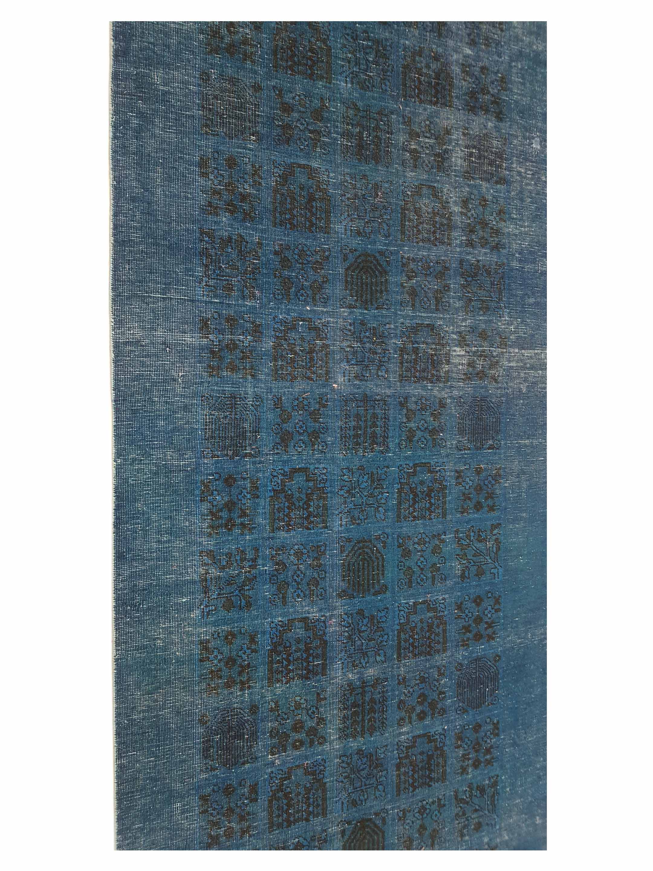 Vintage Hand Knotted Teal 4x12 - Image 5 of 6