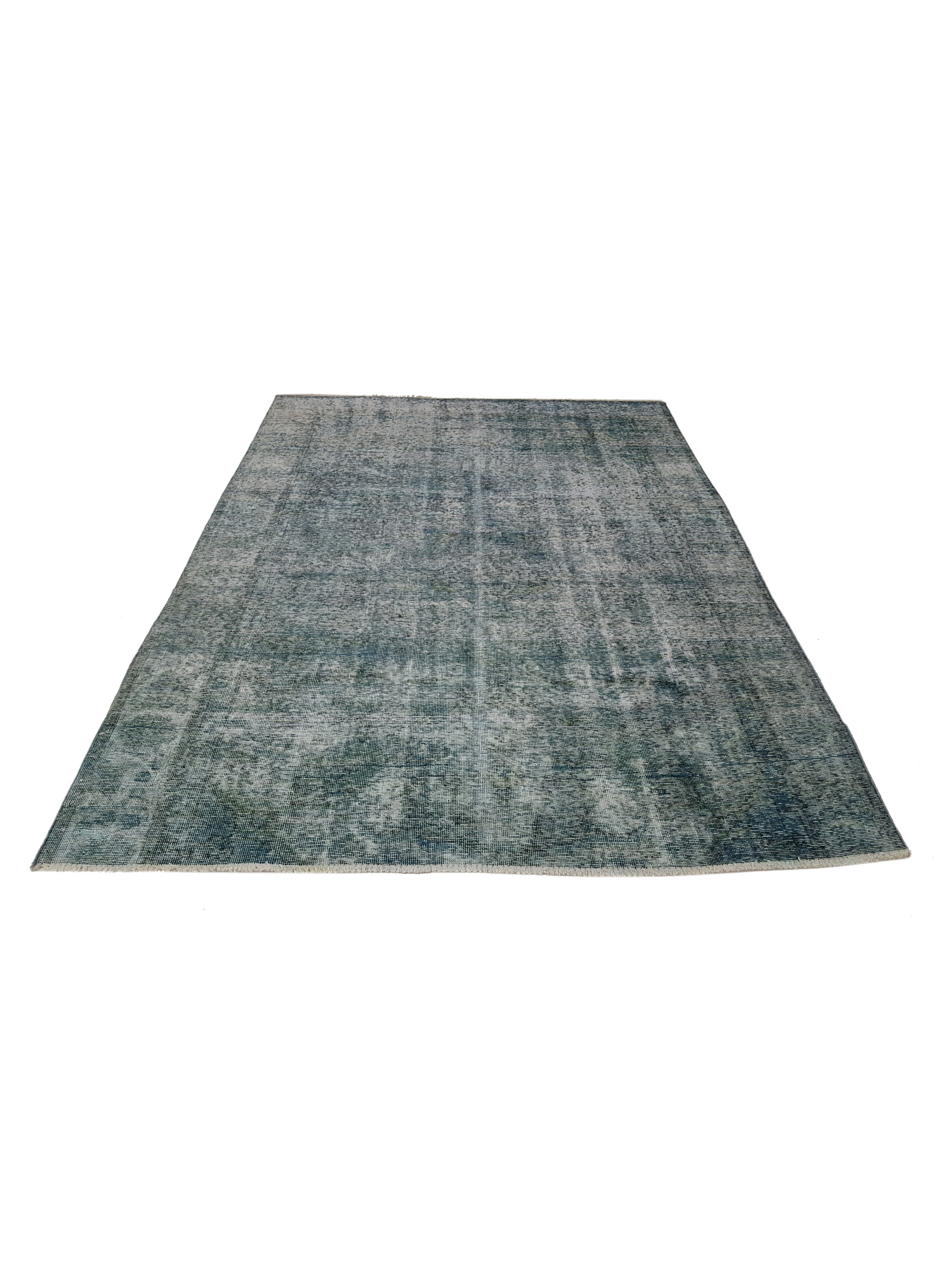 Overdyed Hand Knotted Green 6x9 - Image 2 of 6