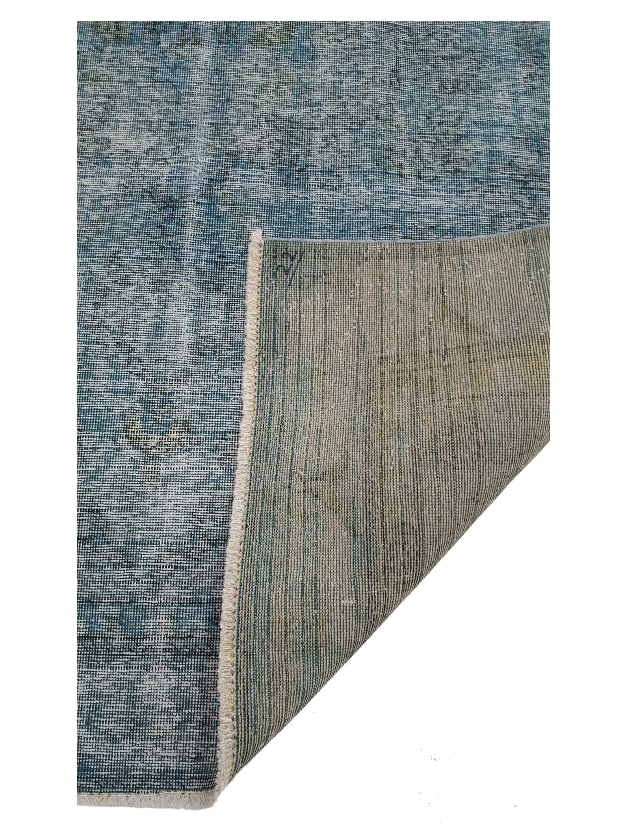 Overdyed Hand Knotted Green 6x9 - Image 3 of 6