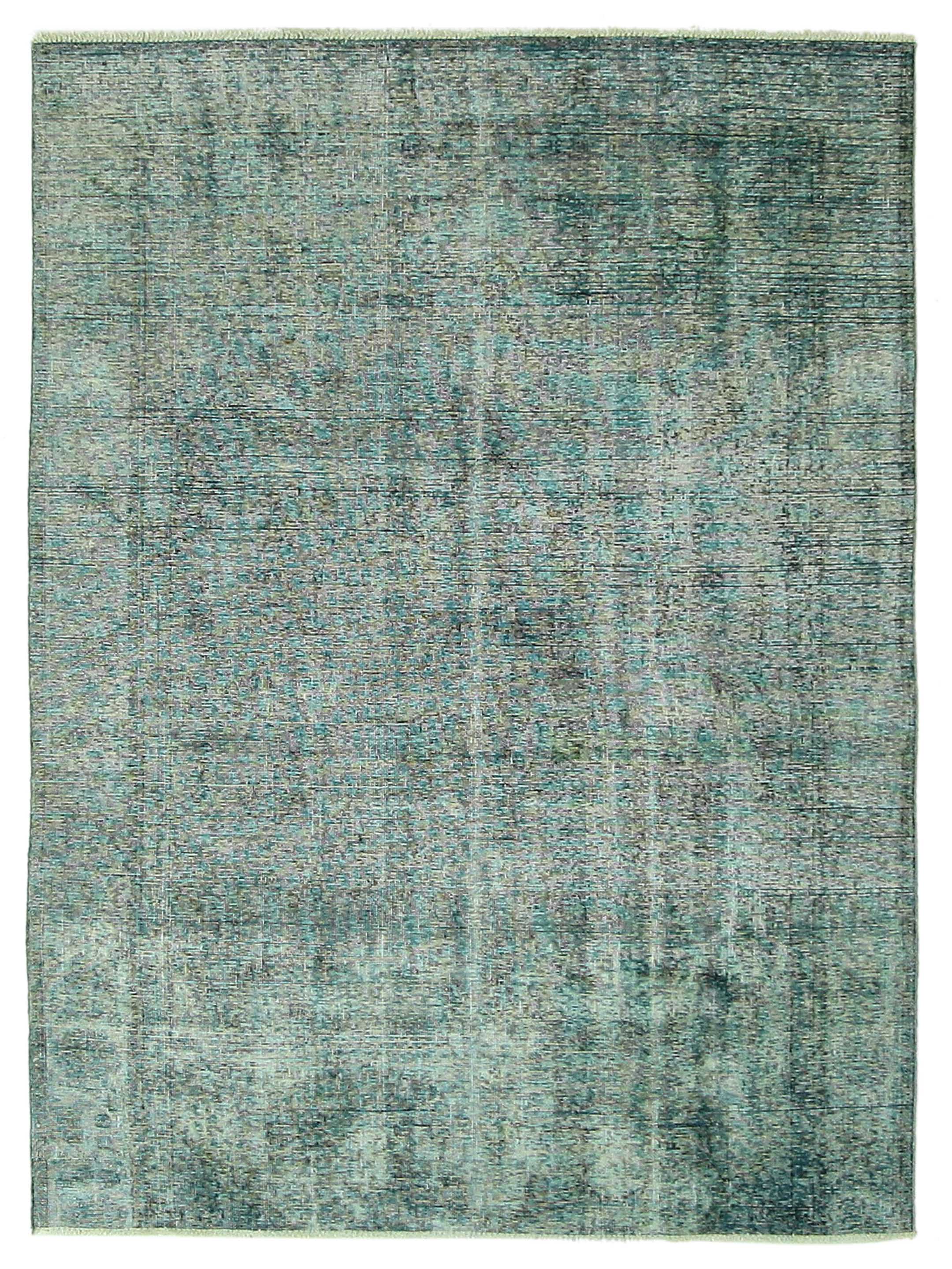 Overdyed Hand Knotted Green 6x9