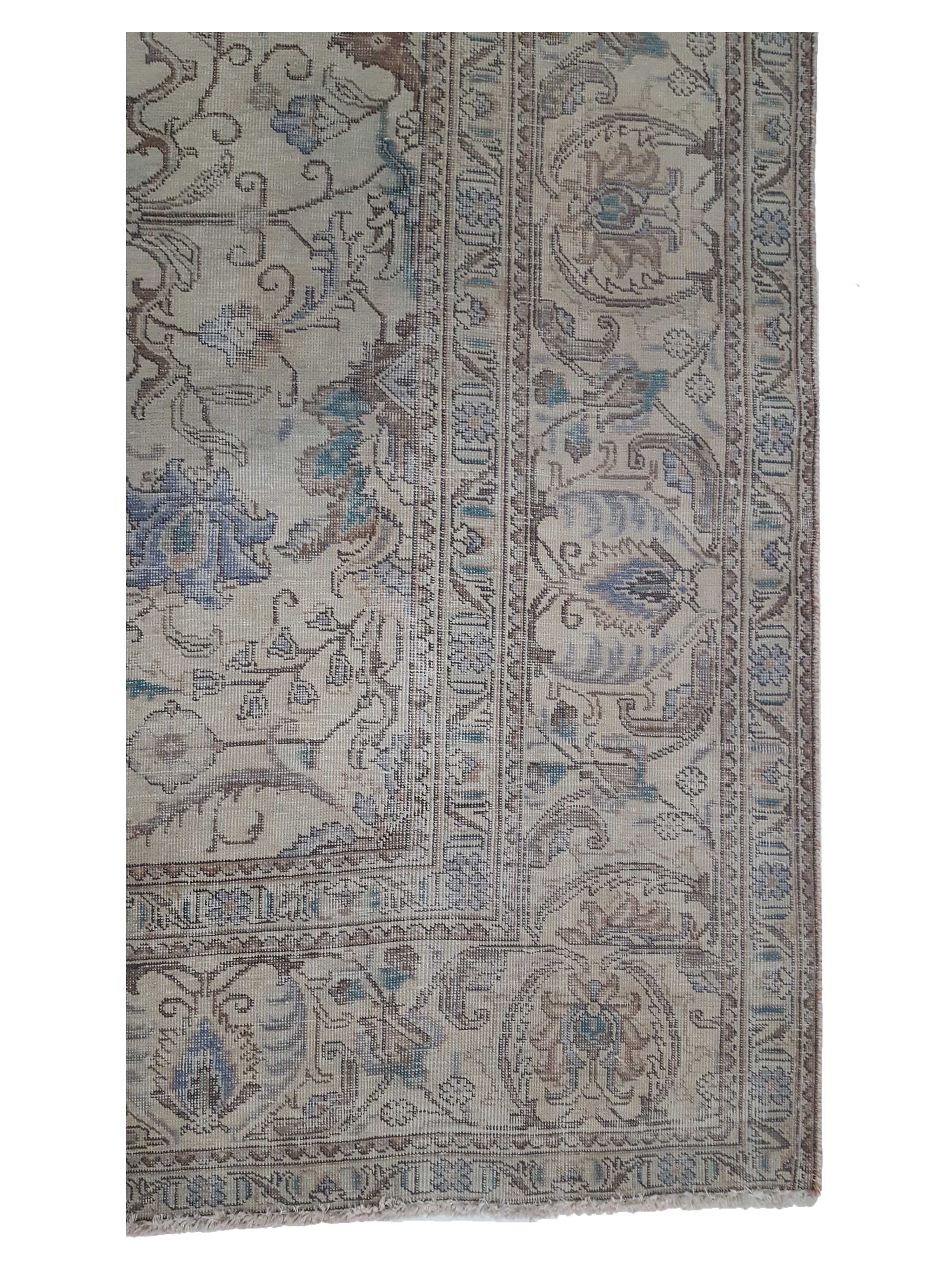 Vintage Hand Knotted Beige 10x13 - Image 4 of 6