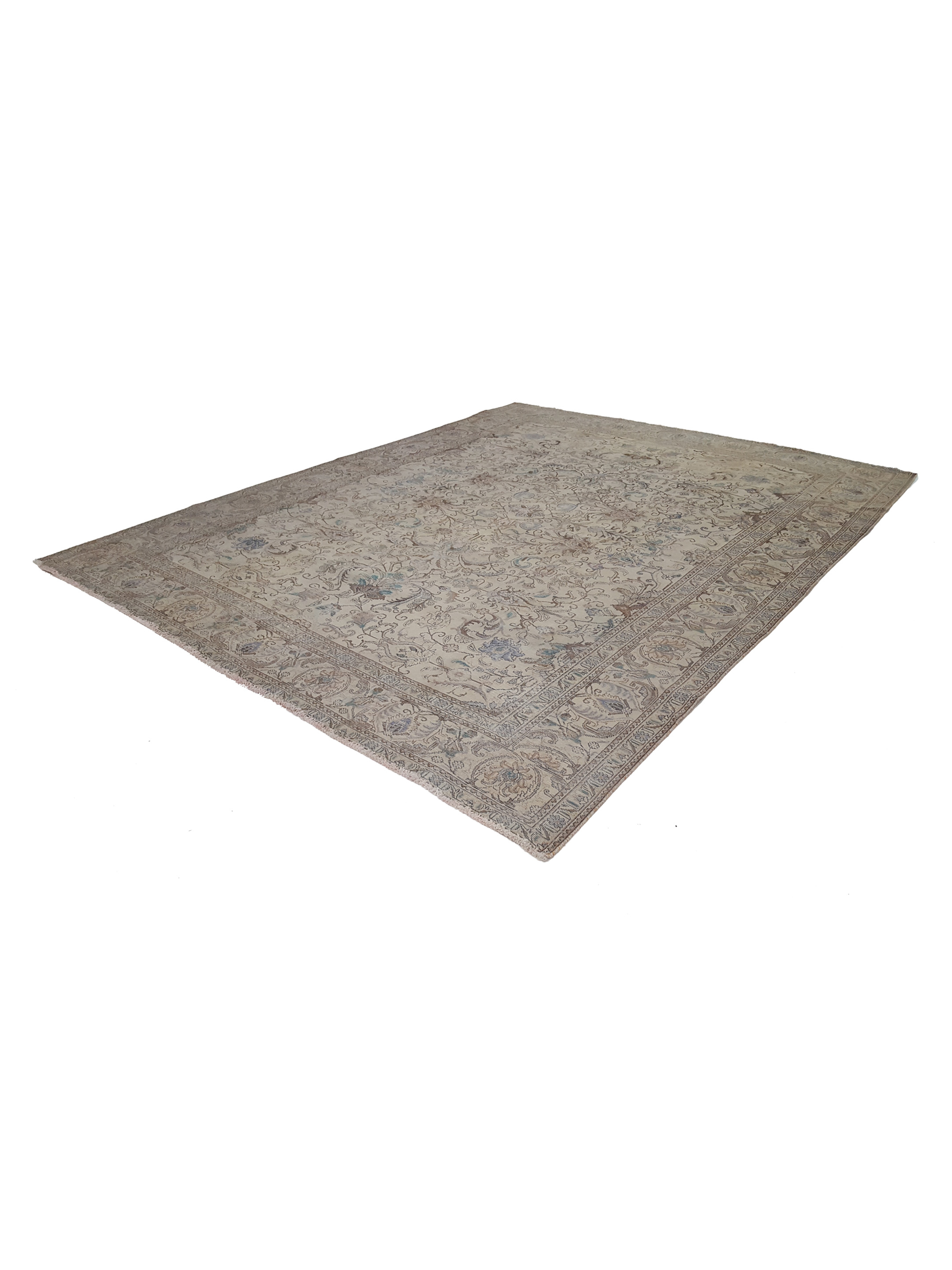 Vintage Hand Knotted Beige 10x13 - Image 6 of 6