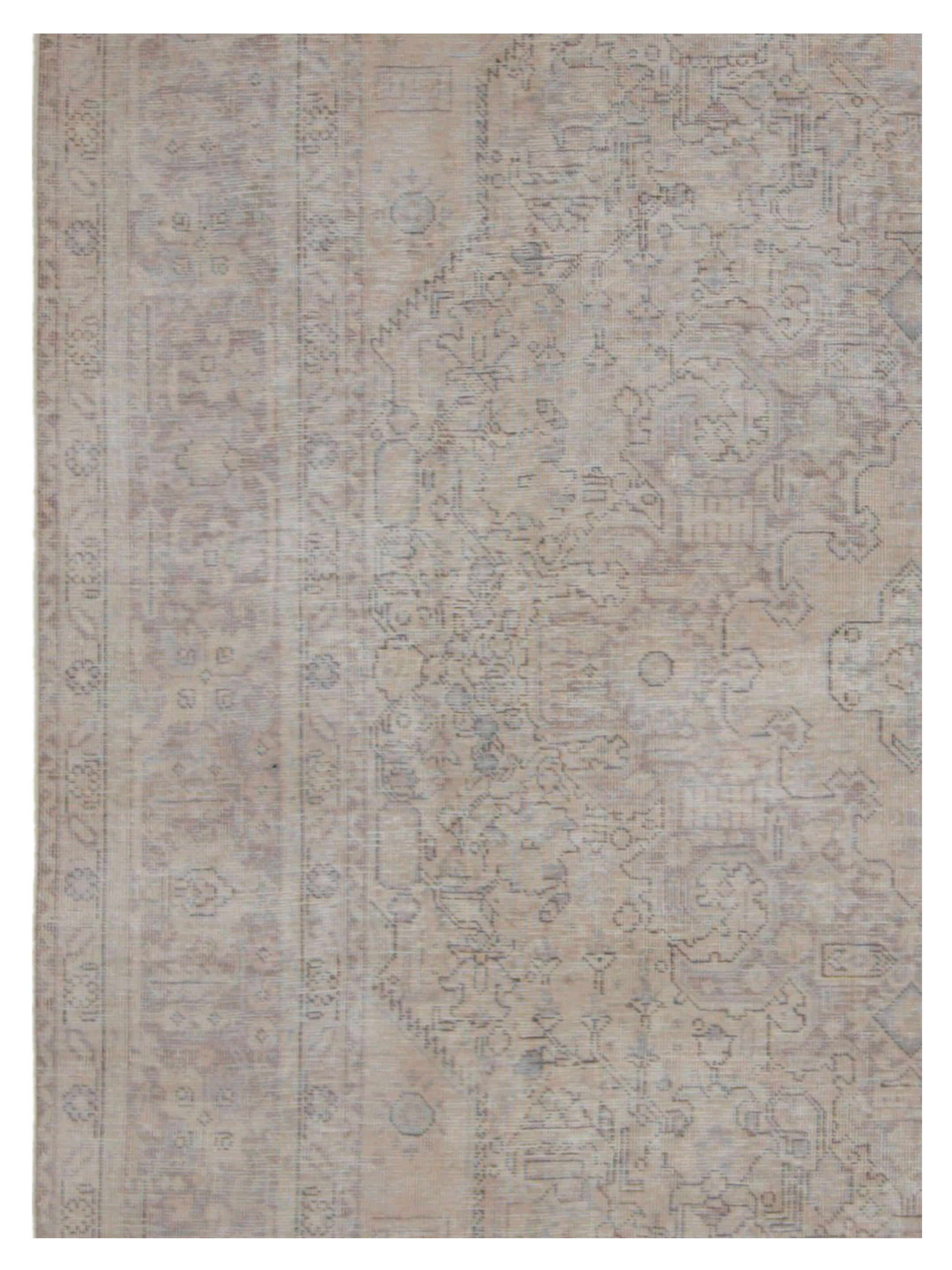 Vintage Hand Knotted Beige 6x9 - Image 4 of 5