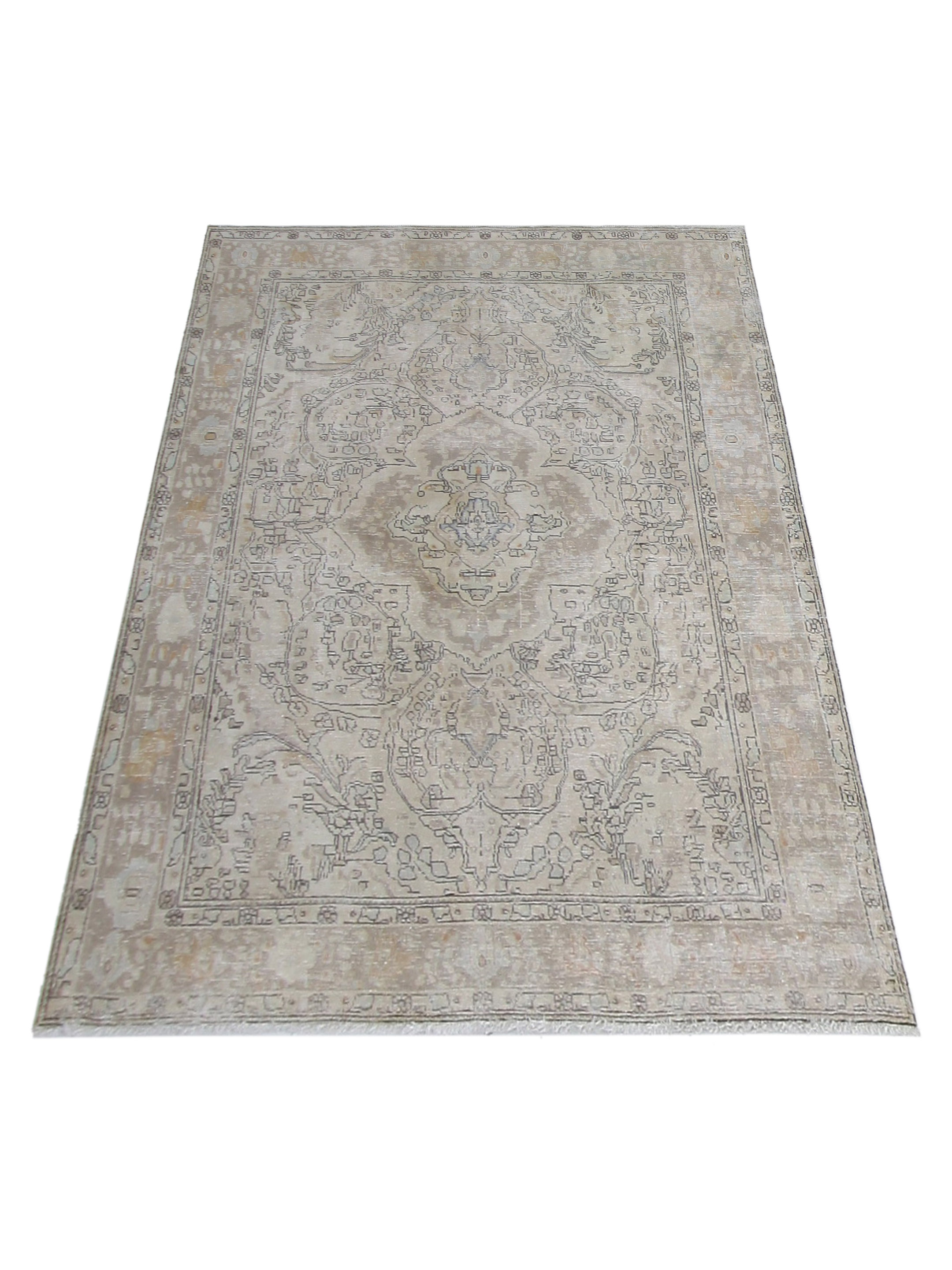 Vintage Hand Knotted Beige 6x9 - Image 2 of 4