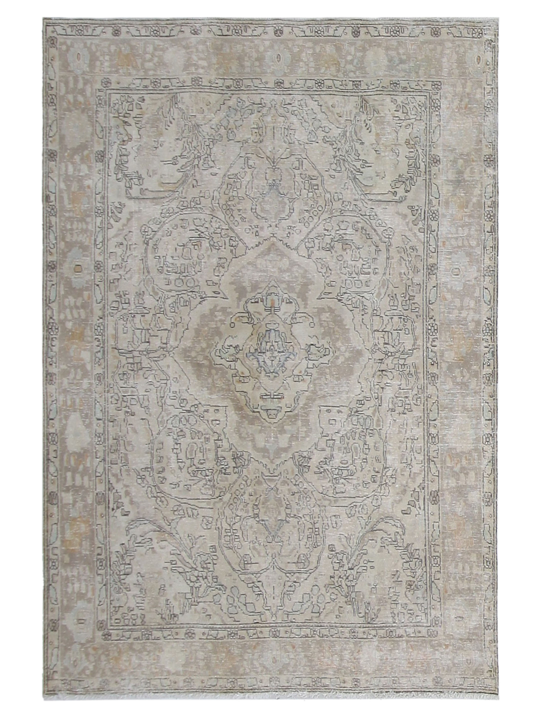 Vintage Hand Knotted Beige 6x9