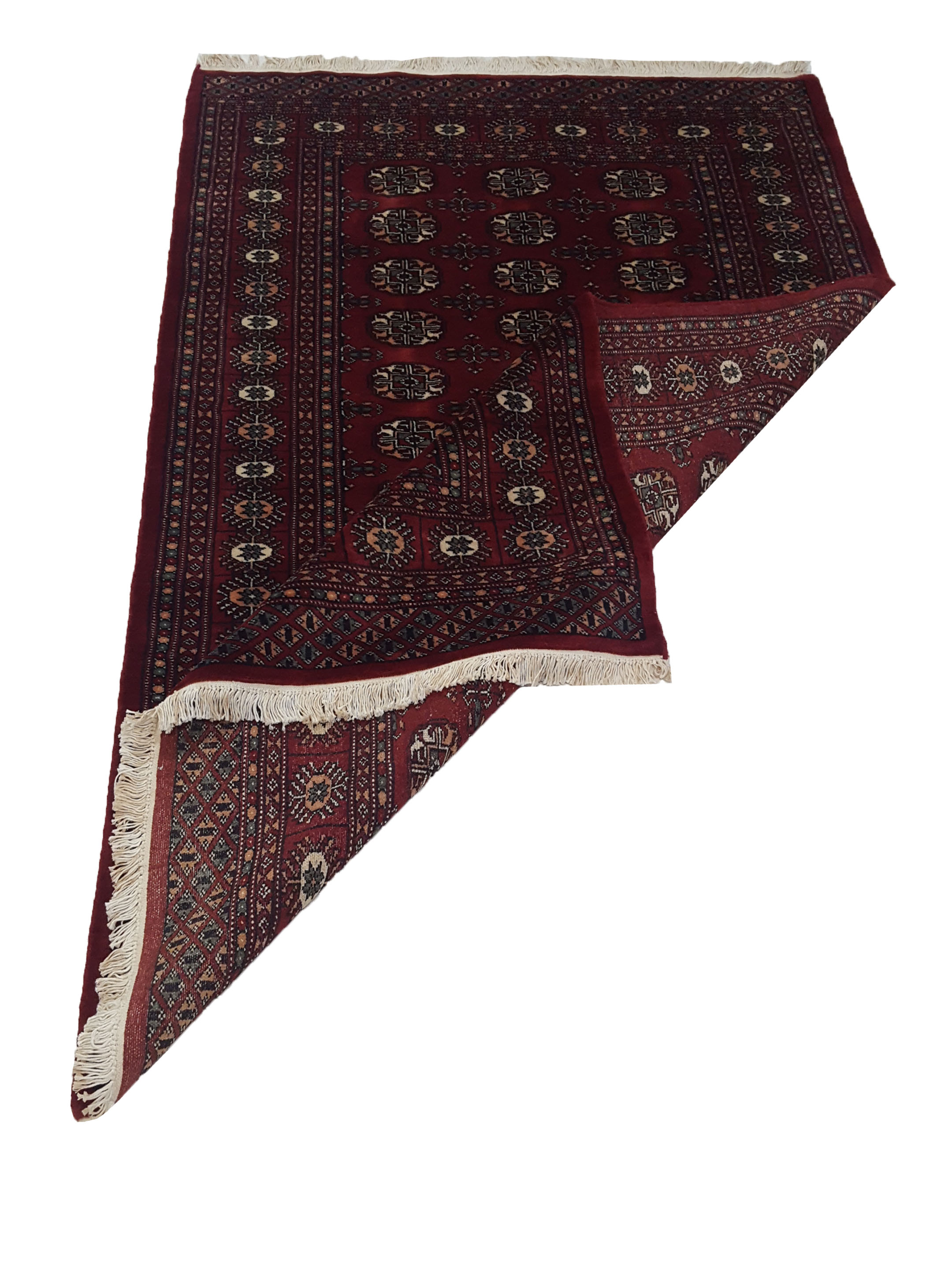 Bokhara Hand Knotted Red 4x6 - Image 3 of 6